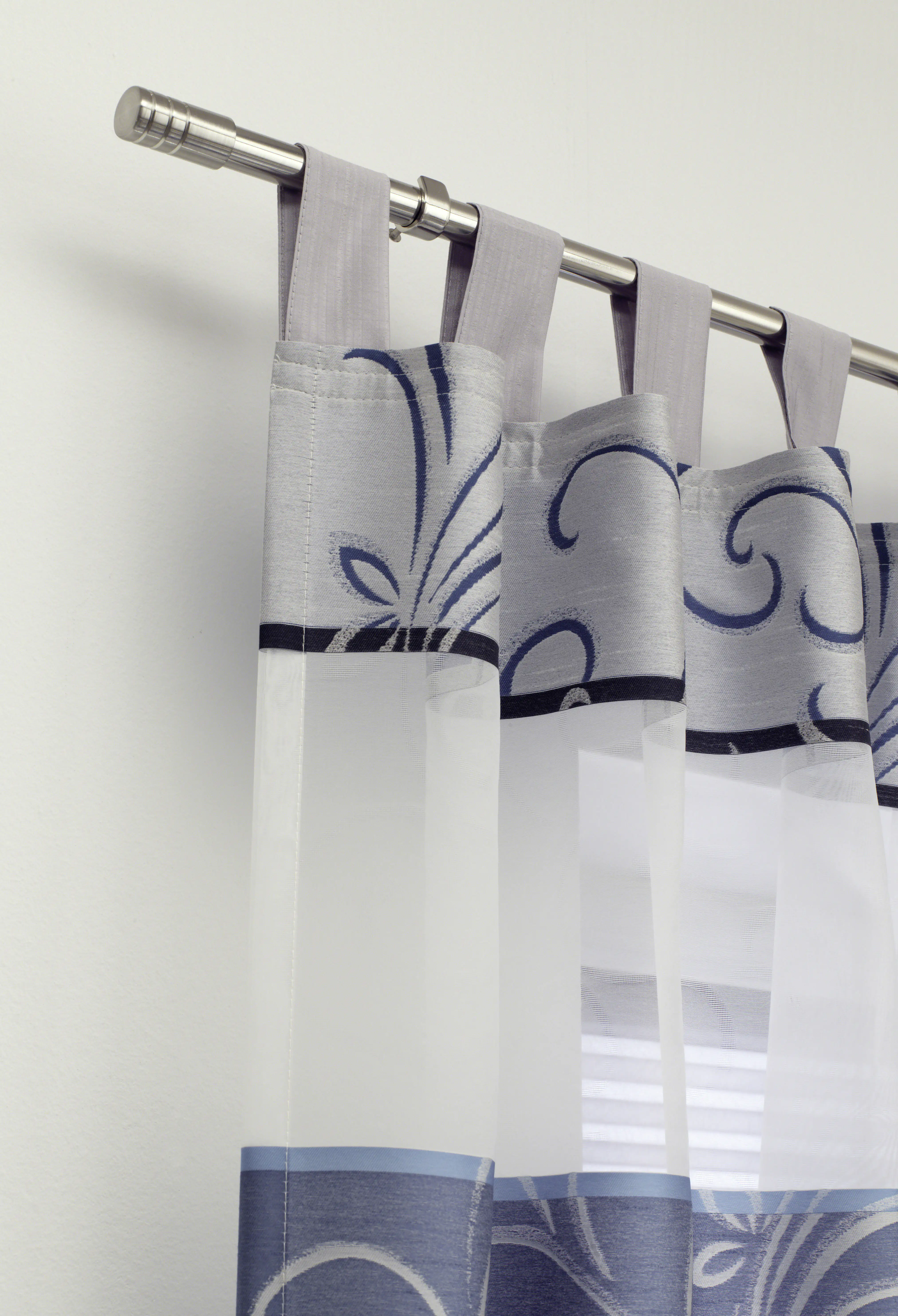 Gardinia Stilgarnitur 1-Lauf edelstahloptik, Zylinder, 190-340 cm