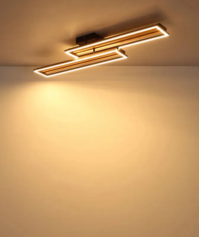 Globo Deckenleuchte Dakari I 90 x 21 cm schwarz warmweiß