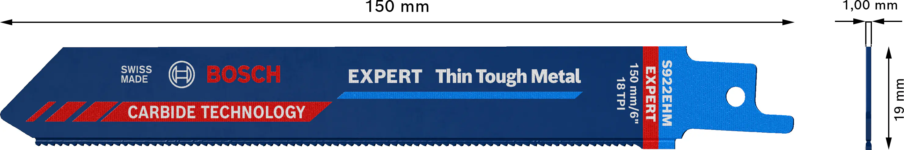 Bosch EXPERT Thin Tough Metal Säbelsägeblatt S922EHM