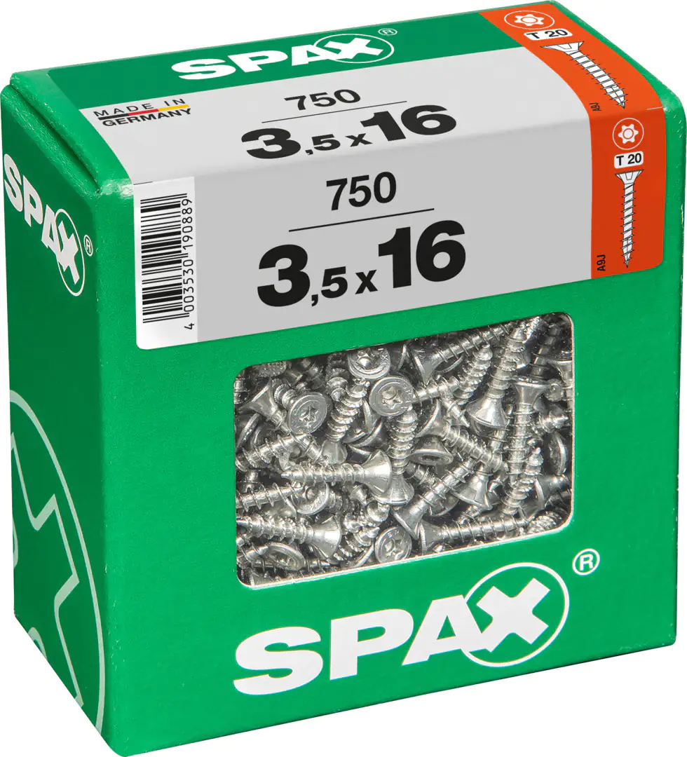 Spax Universalschrauben 3.5 x 16 mm TX 20 - 750 Stk.