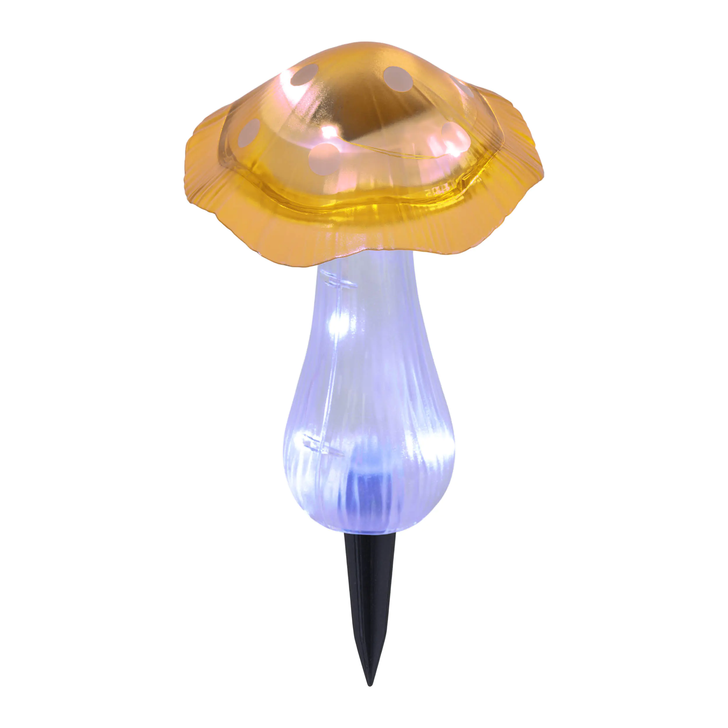 Light & More LED Solarleuchte Pilz gelb