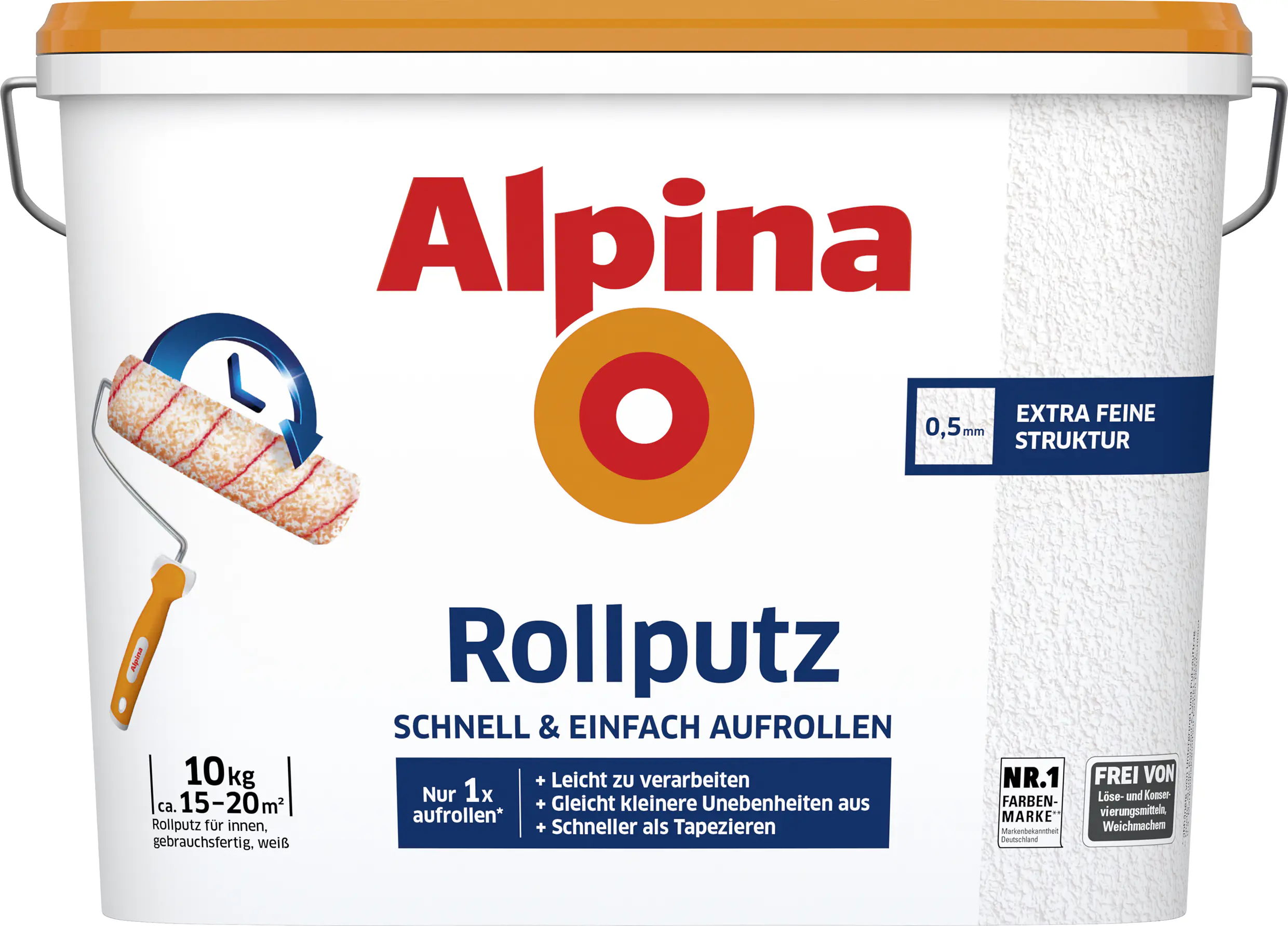 Alpina Rollputz 10 kg 0,5 mm Körnung weiß