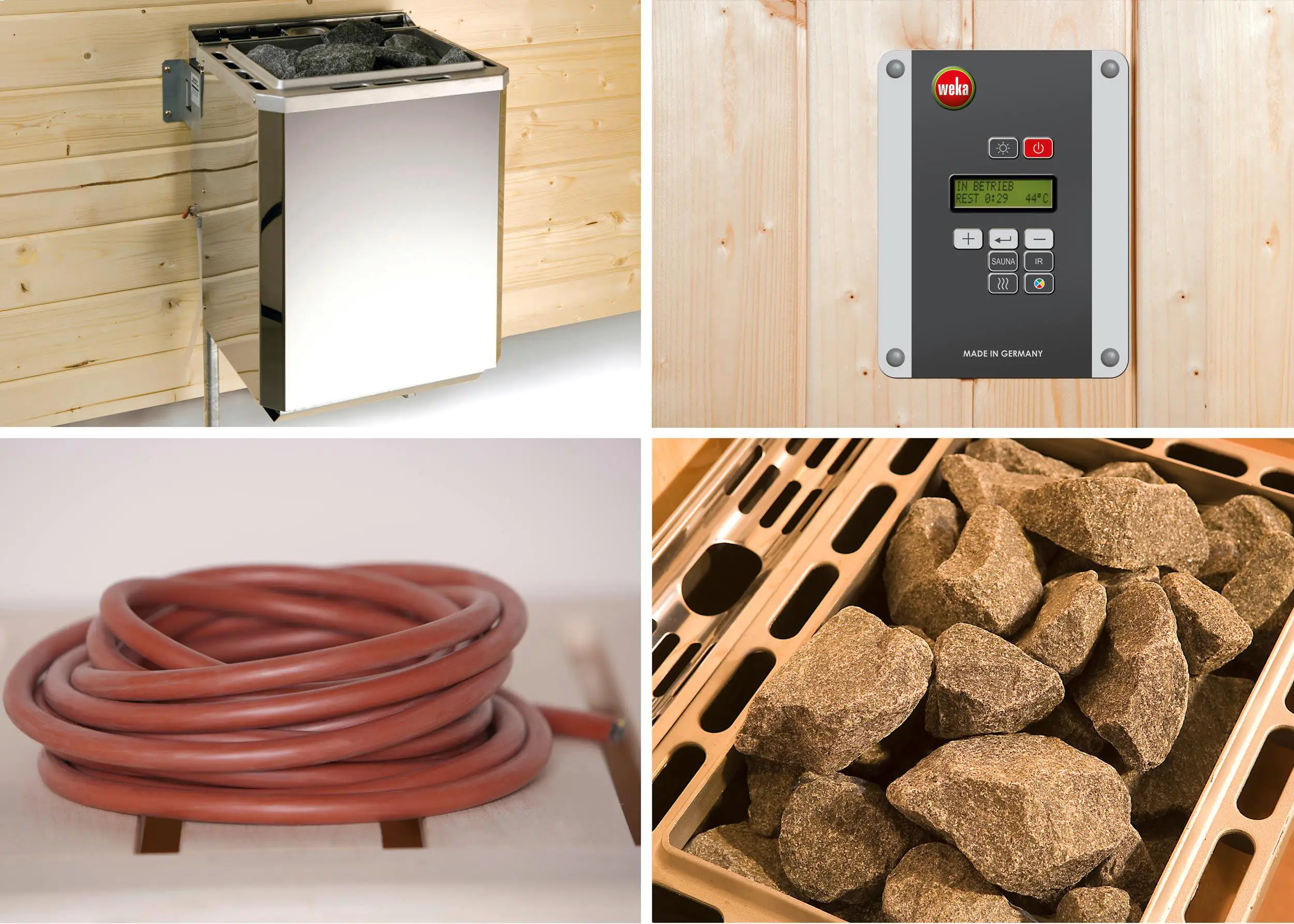 Weka Element-Ecksauna Varberg 3 HT BioS mit Holztür Weka Element-Ecksauna Varberg 3 HT BioS mit Holztür