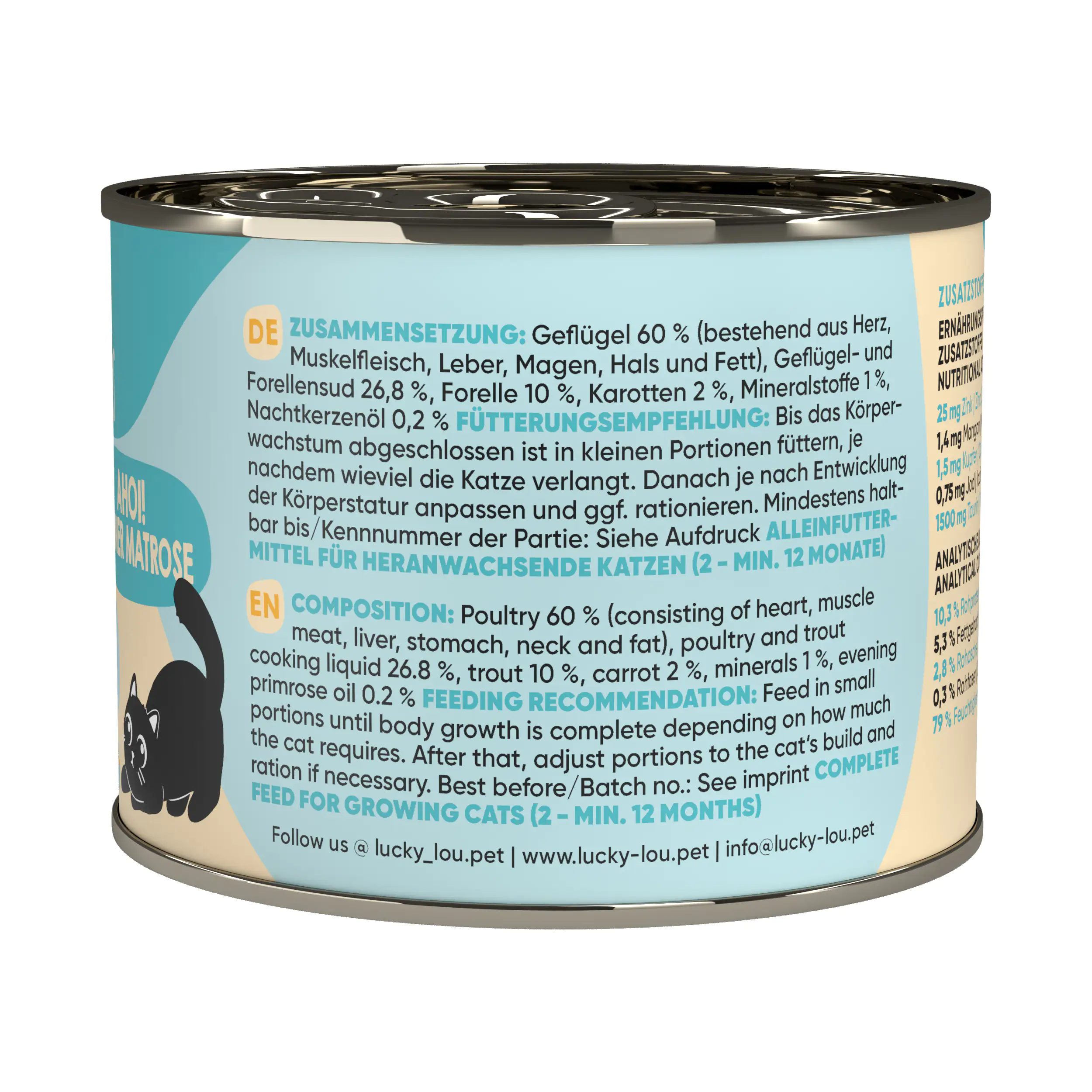 Lucky Lou Kittenfutter Geflügel und Forelle 200 g