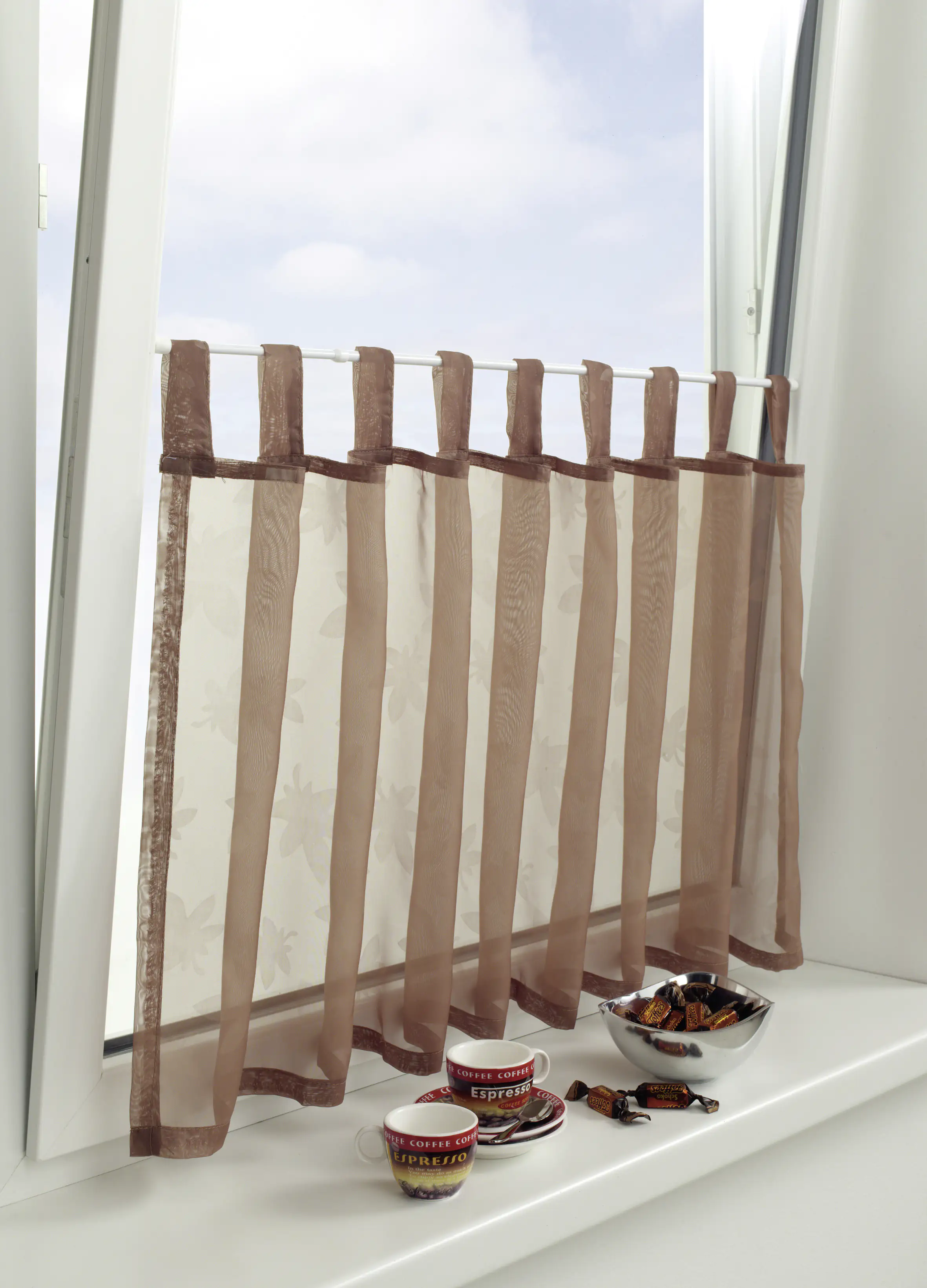 Gardinia Klemmstange weiß, Ø 8 mm, ausdrehbar 45 - 65 cm