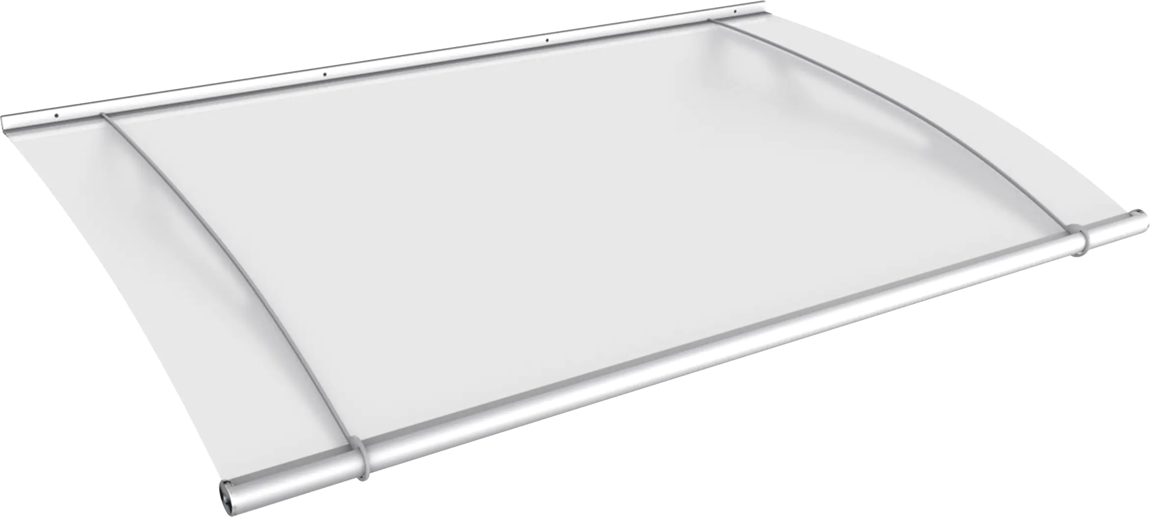 Gutta Vordach PT- L 1500 Edelstahl, Acrylglas satiniert weiß