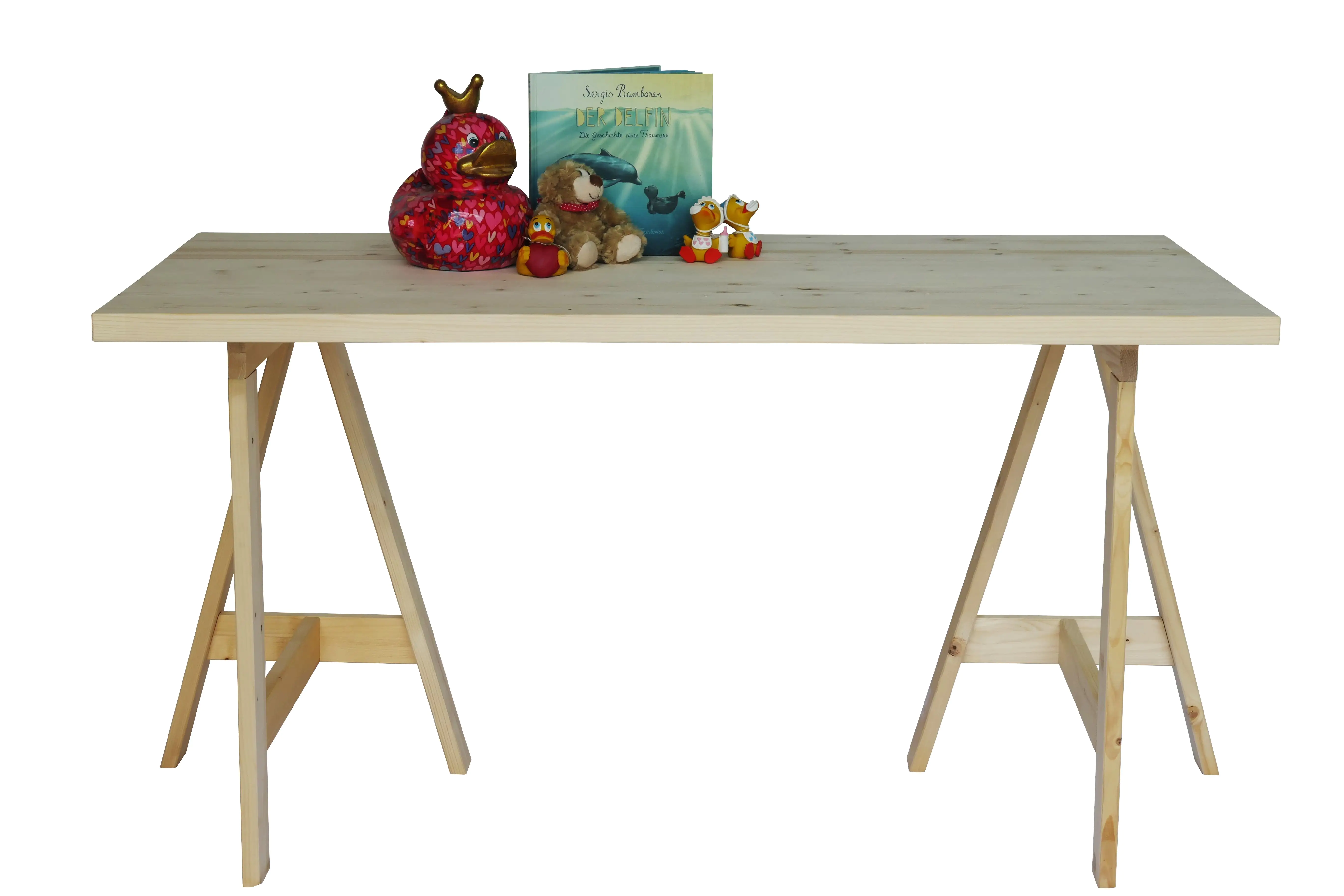 4260546689503_2 Mehrzwecktisch als SET incl. Tischbeine Fichte massiv unbehandelt