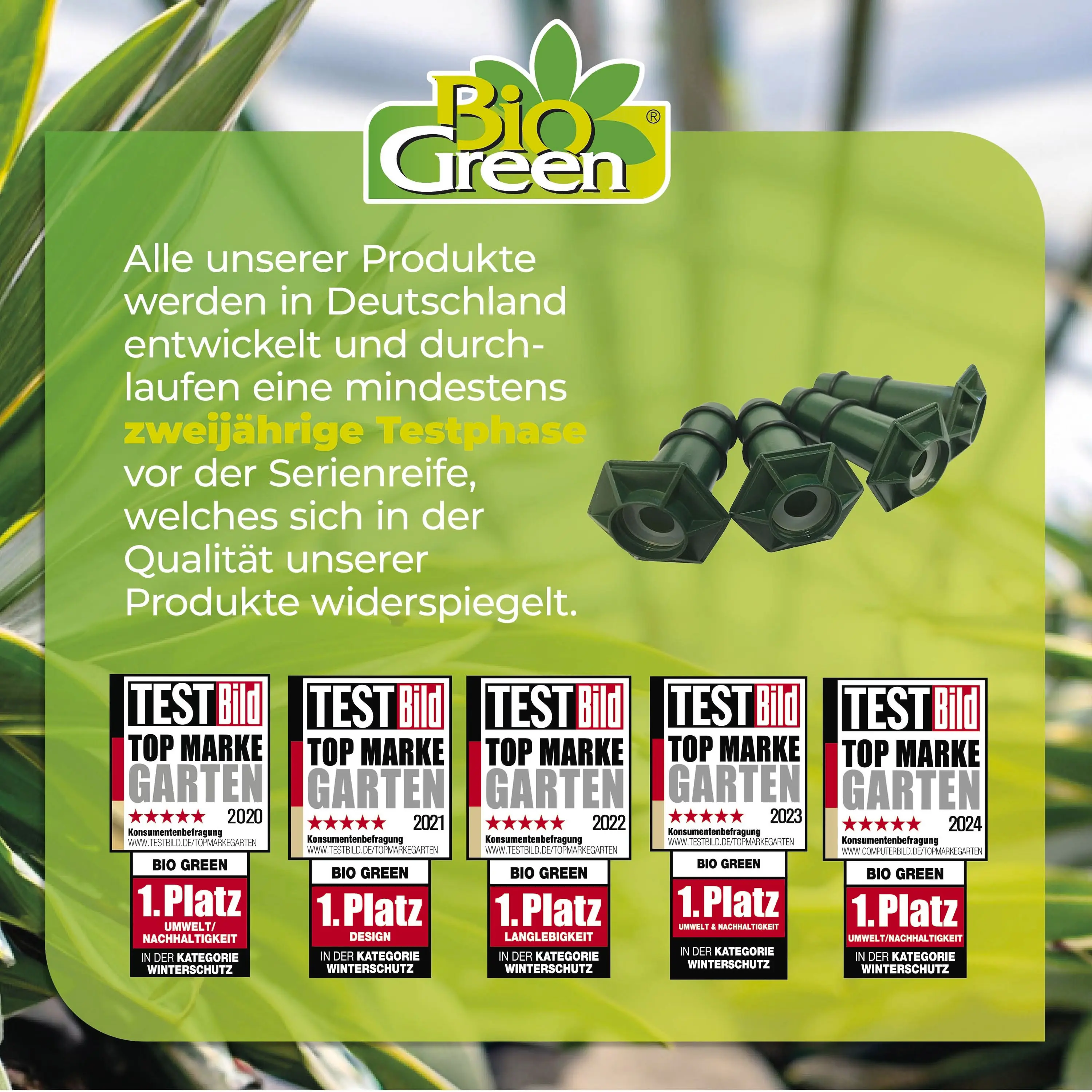 BioGreen Flaschenadapter für Bewässerungskegel Hydro Wine 4 Stück