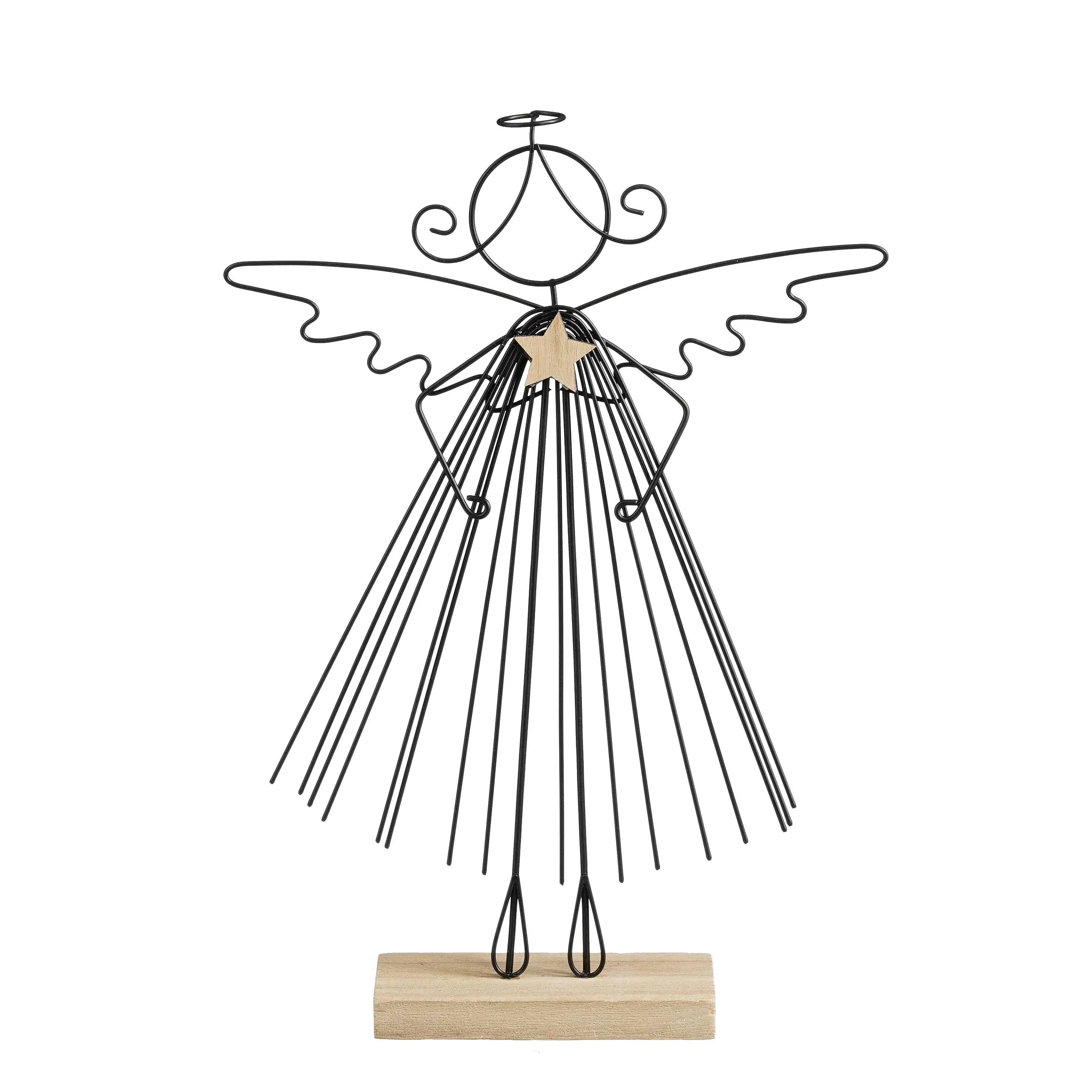 Mica Decorations Dekofigur Engel 33 cm schwarz gold