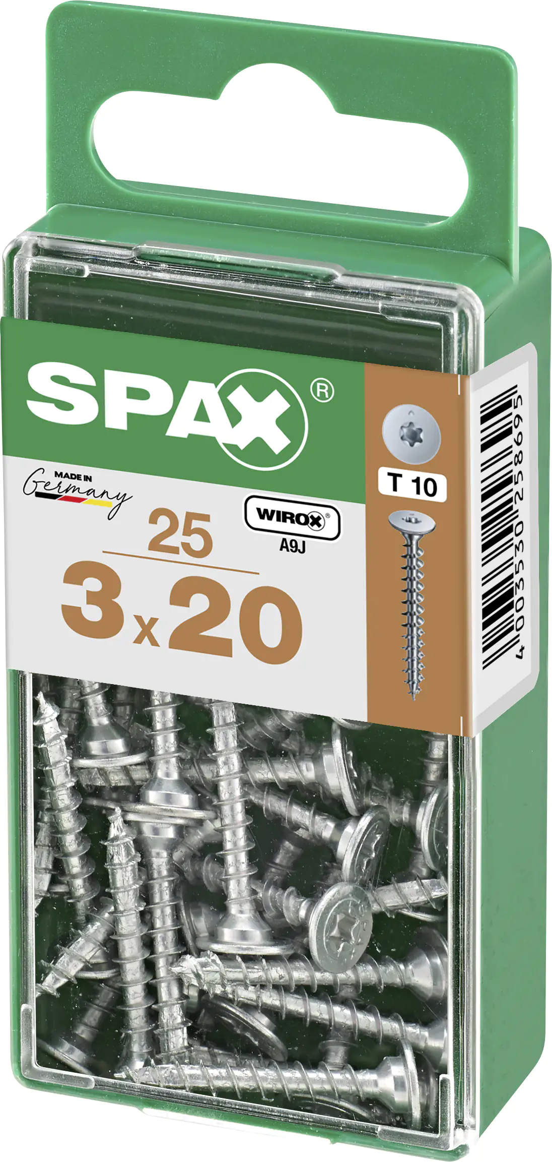 Spax Möbelbauschrauben 3.0 x 20 mm TX 10 - 25 Stk. Spax Möbelbauschrauben 3.0 x 20 mm TX 10 - 25 Stk.