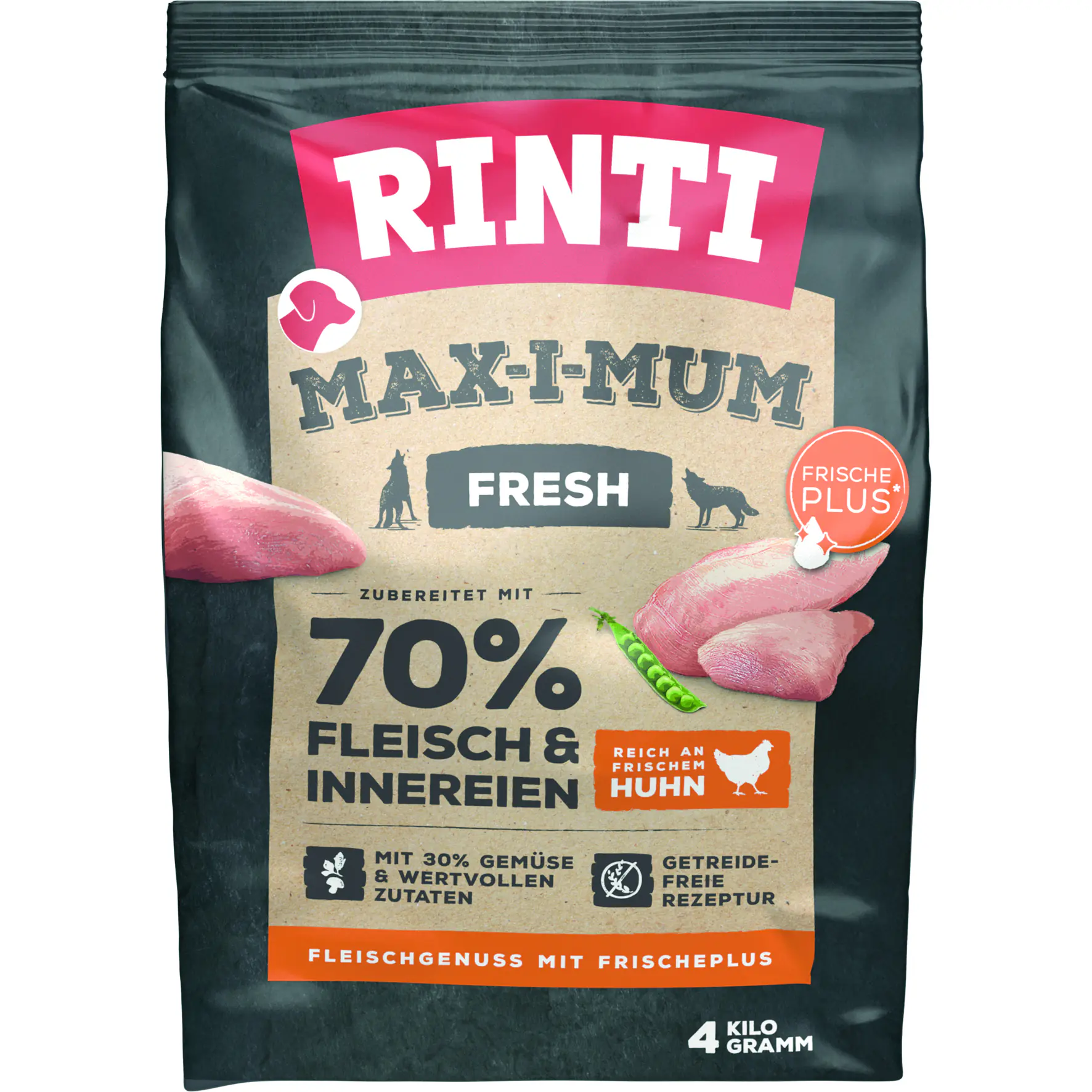 Rinti Max-i-Mum Hundetrockenfutter Adult 4 kg Huhn