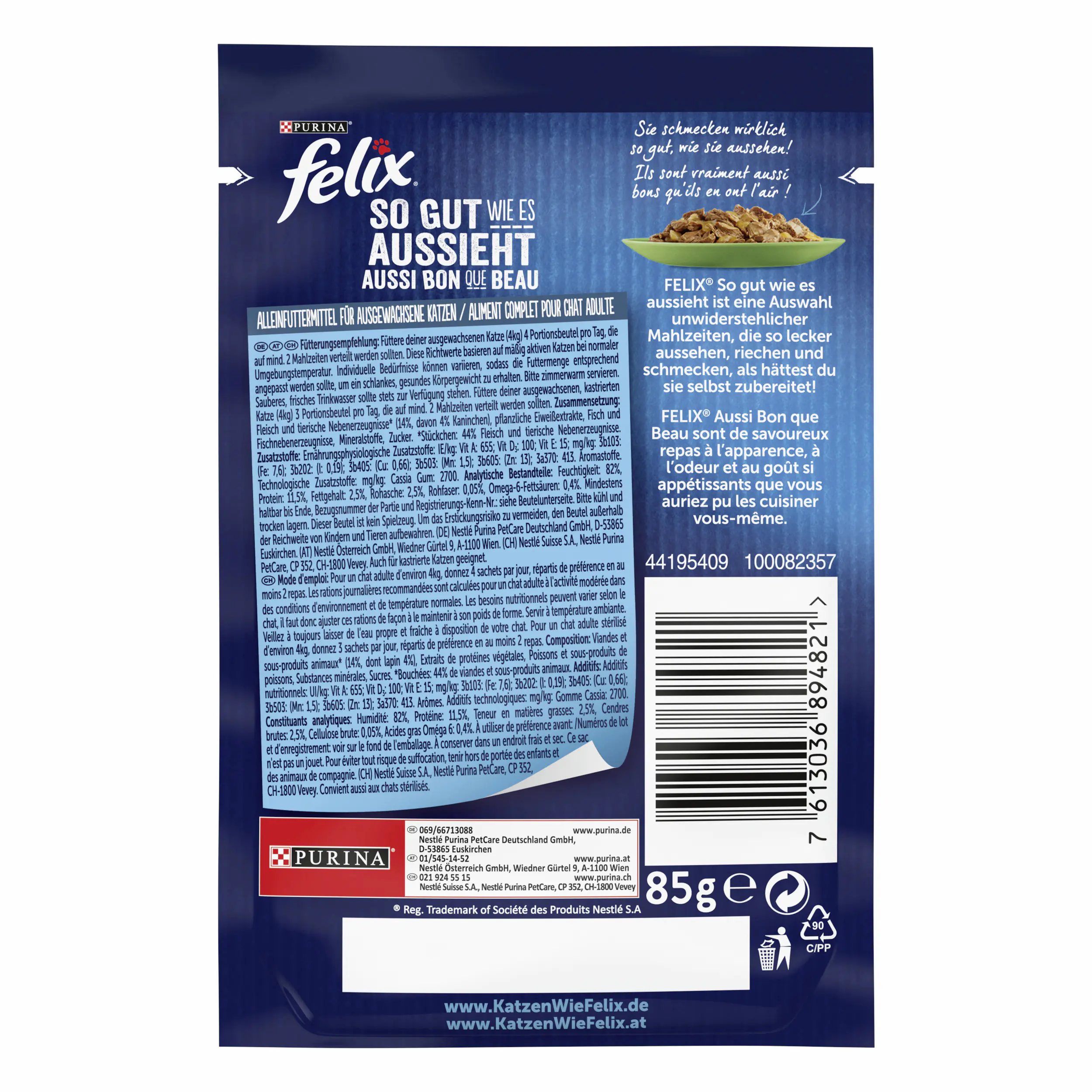 Felix So gut wie es aussieht in Gelee mit Kaninchen 85 g