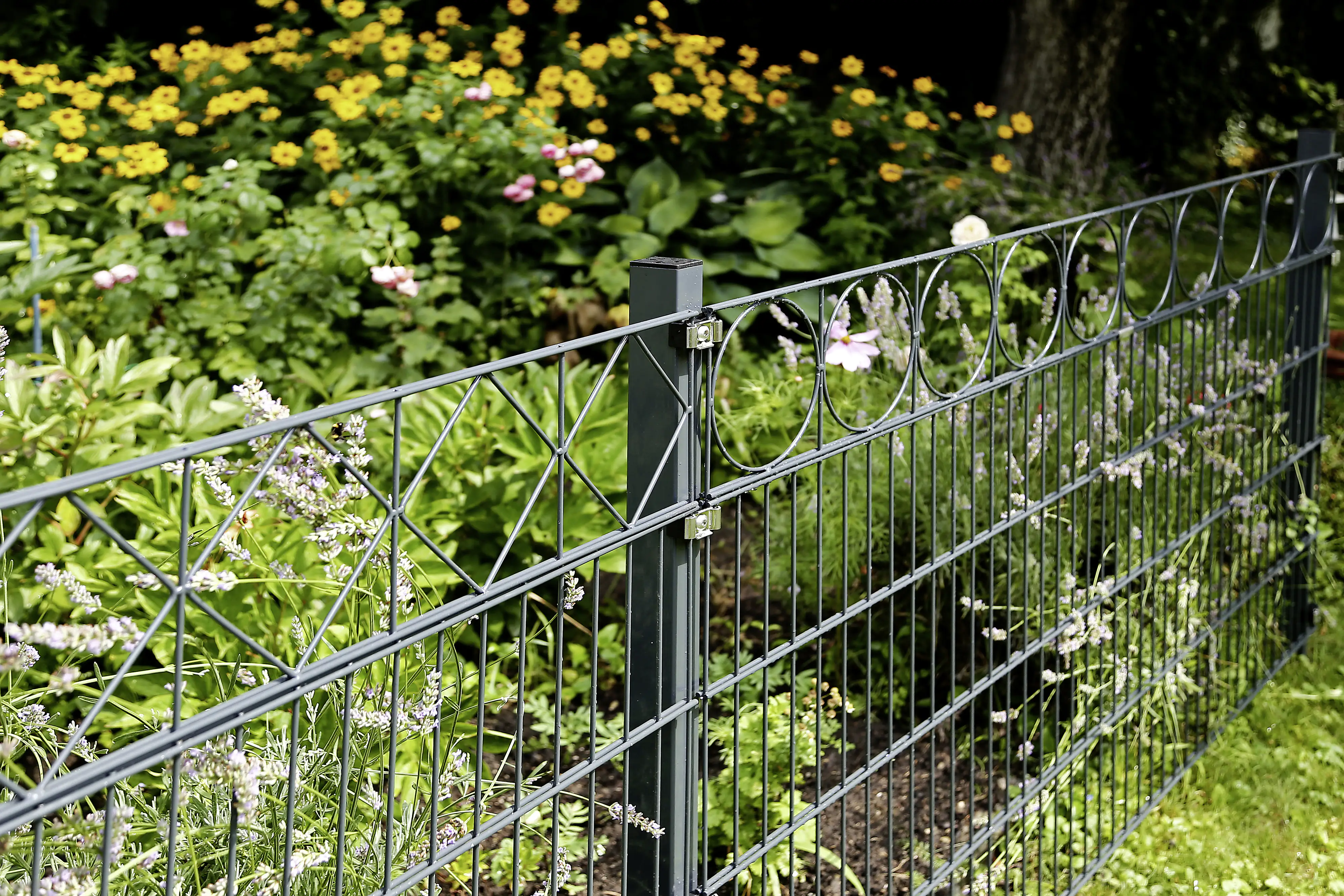 Alberts Doppelstabmatten-Grundset Bergen 200 x 160 cm 12 m anthrazit