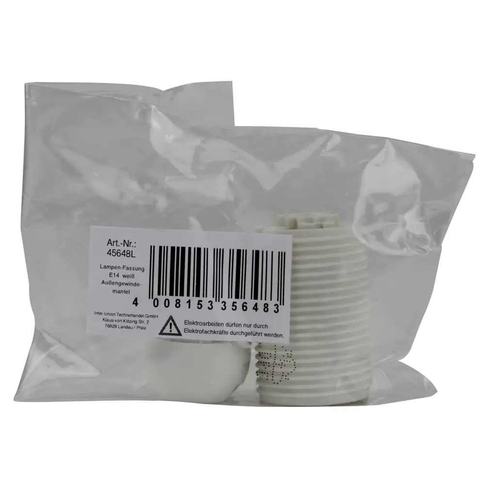 Lampen-Fassung Gewindemantel E14 weiß Lampen-Fassung Gewindemantel E14 weiß