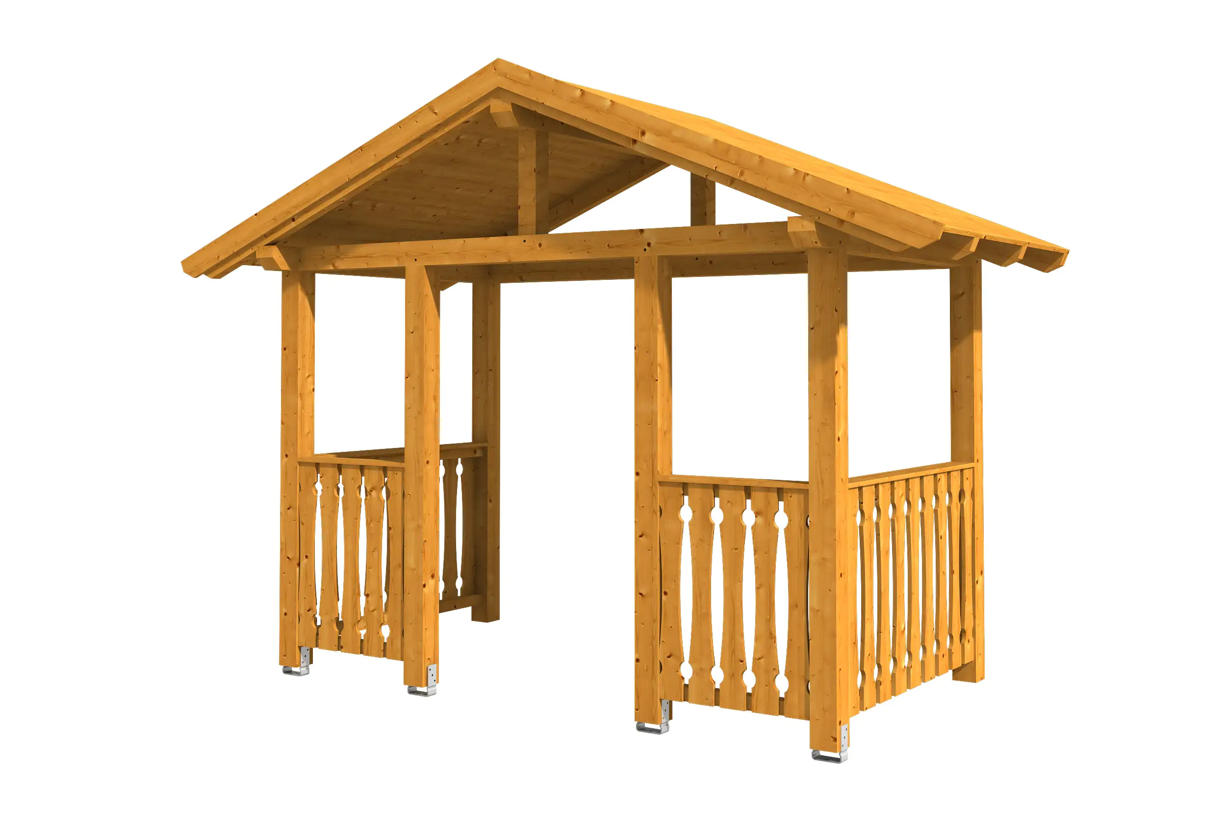 SKAN HOLZ Vordach Stralsund Typ 8 360 x 187 cm, lasiert in Eiche hell