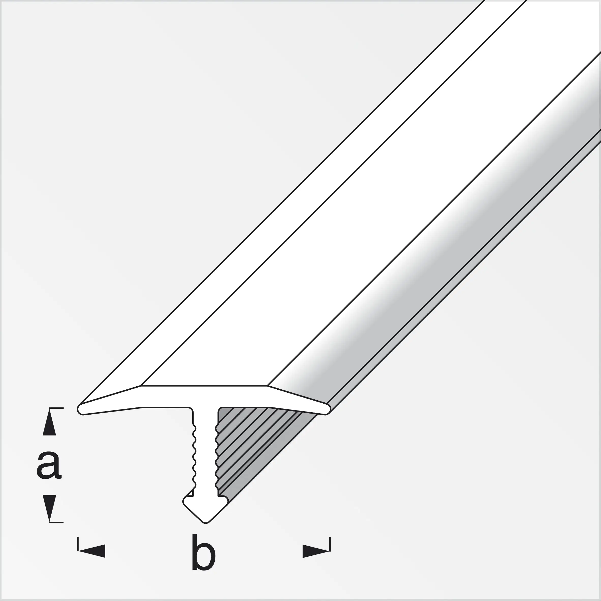 alfer Fugenabdeckprofil 1 m, 6 x 25 mm Aluminium eloxiert silber