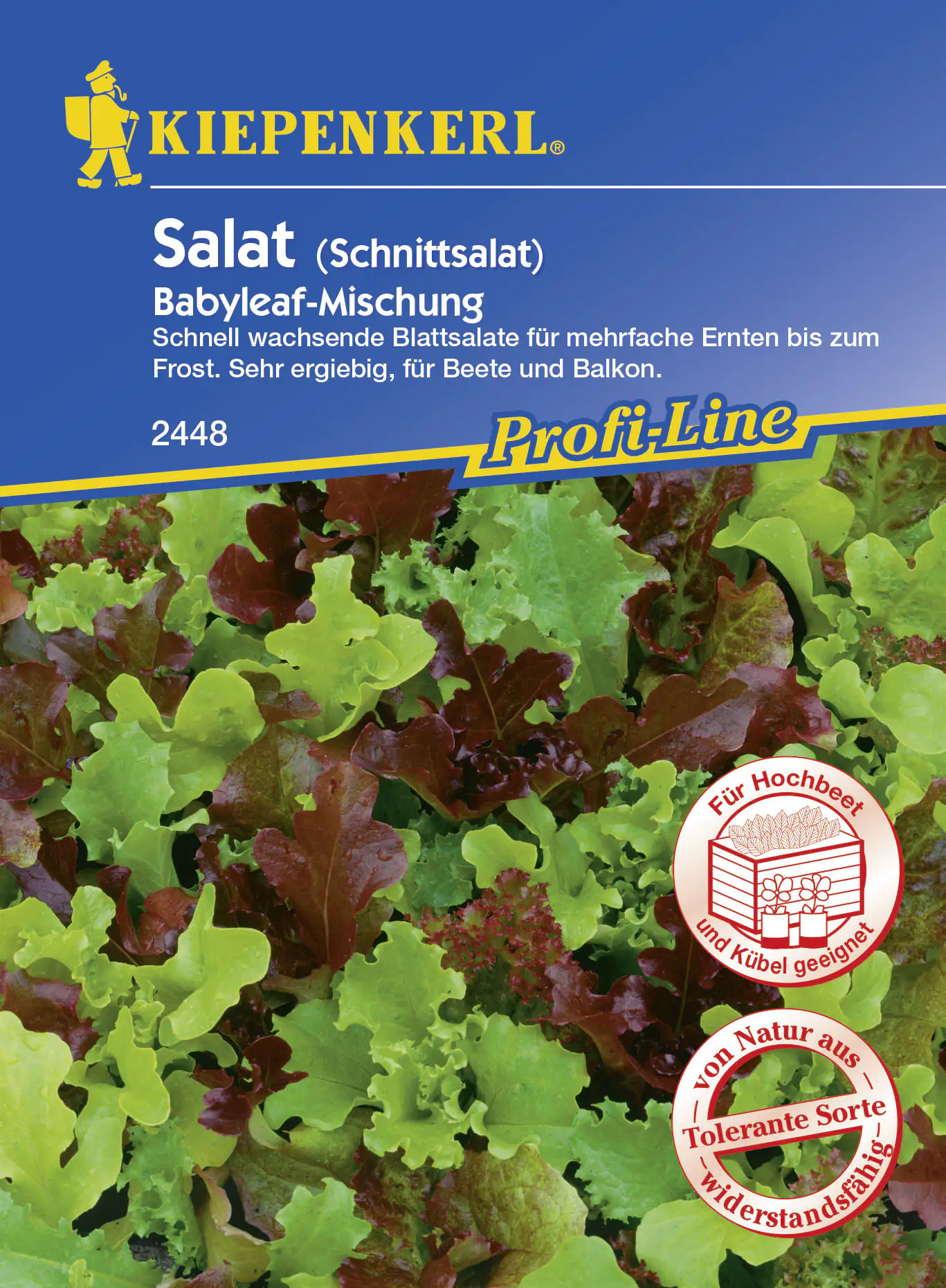 Kiepenkerl Schnittsalat Babyleaf-Mischung Lactuca sativa var. capitata, Inhalt: ca. 3 lfd. Meter Kiepenkerl Schnittsalat Babyleaf-Mischung Lactuca sativa var. capitata, Inhalt: ca. 3 lfd. Meter
