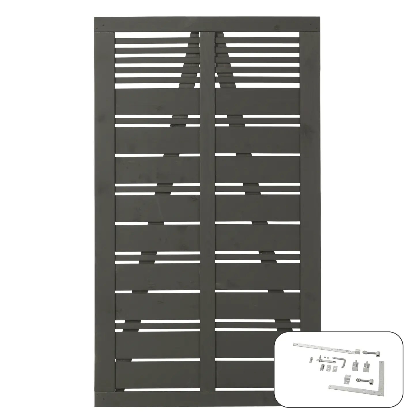 Plus Einzeltor Silence inkl. Beschläge 100 x 170 cm umbragrau fungizidbehandelt