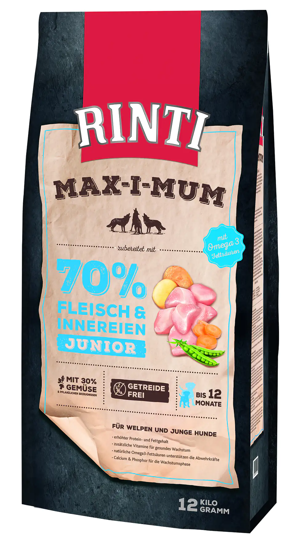 Rinti Max-i-Mum Hundetrockenfutter Junior 12 kg Huhn Rinti Max-i-Mum Hundetrockenfutter Junior 12 kg Huhn