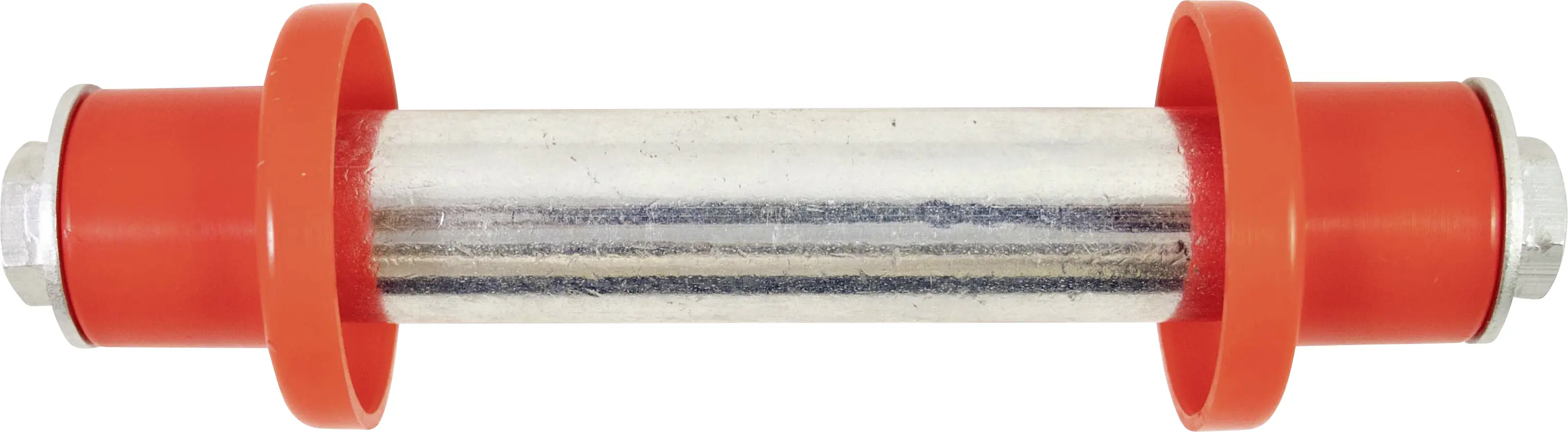 HSI Schubkarren-Achse Eisen mit Kunststoffkappen Ø 20 x 110 mm verzinkt