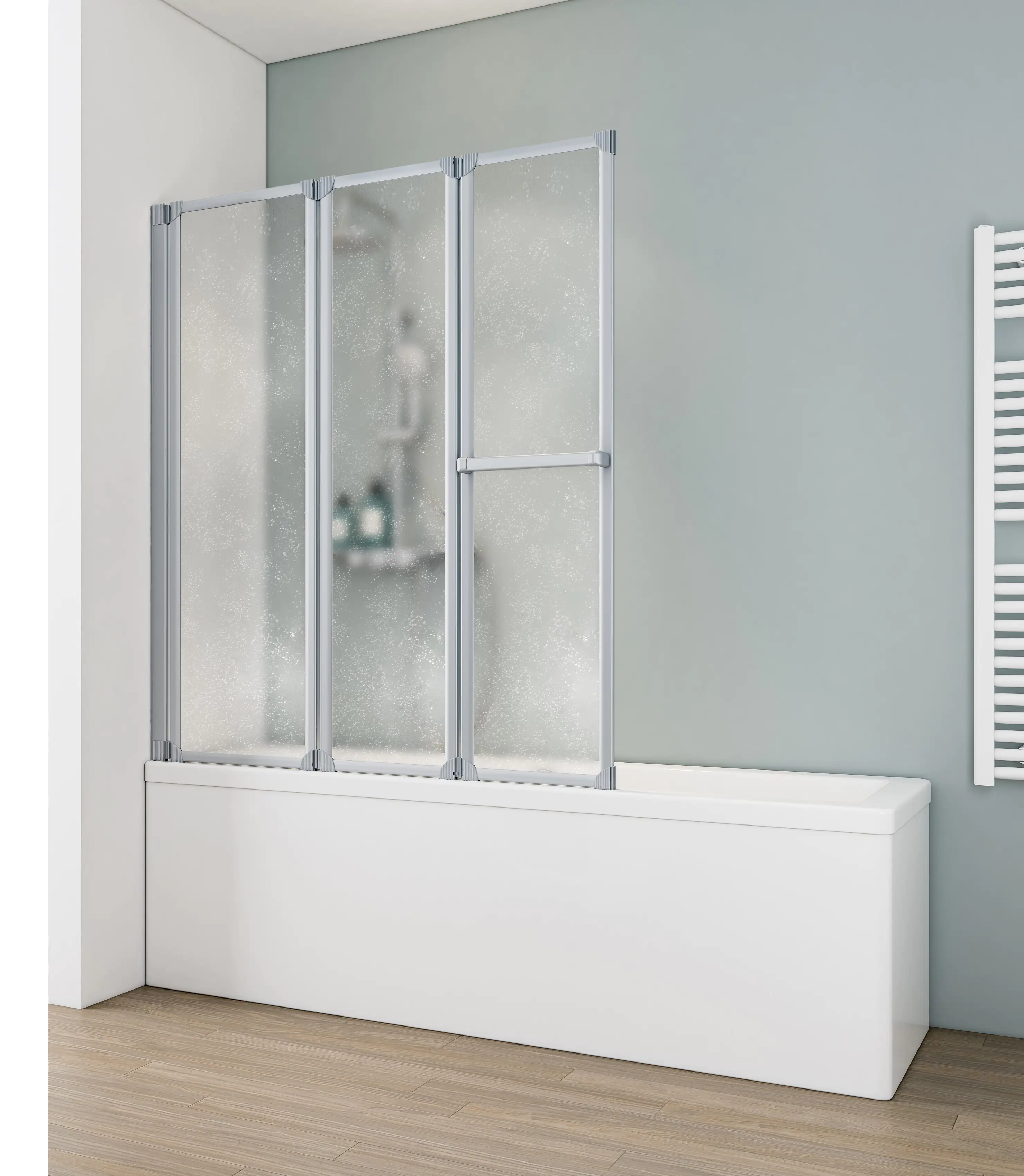 Schulte Badewannenaufsatz D1510 3-tlg. 126,8x140 cm