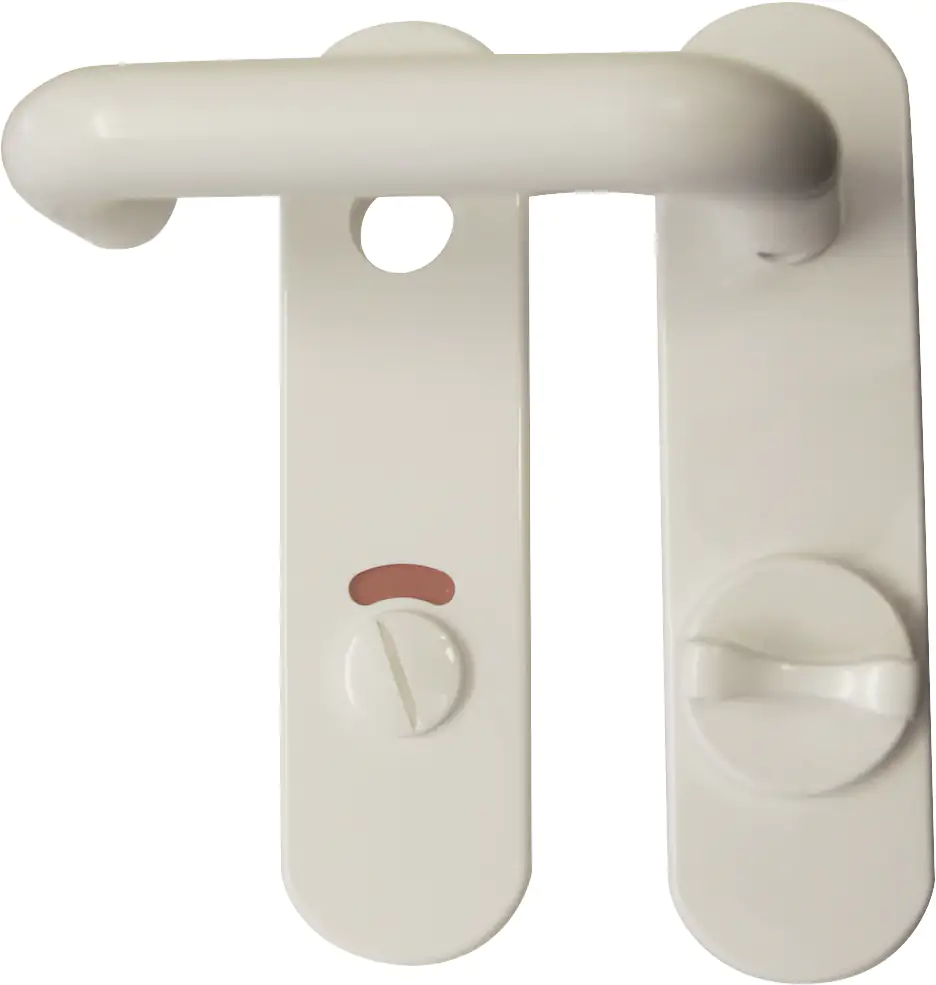 Alpertec WC-Kurzschildgarnitur Nylon weiß abgerundet