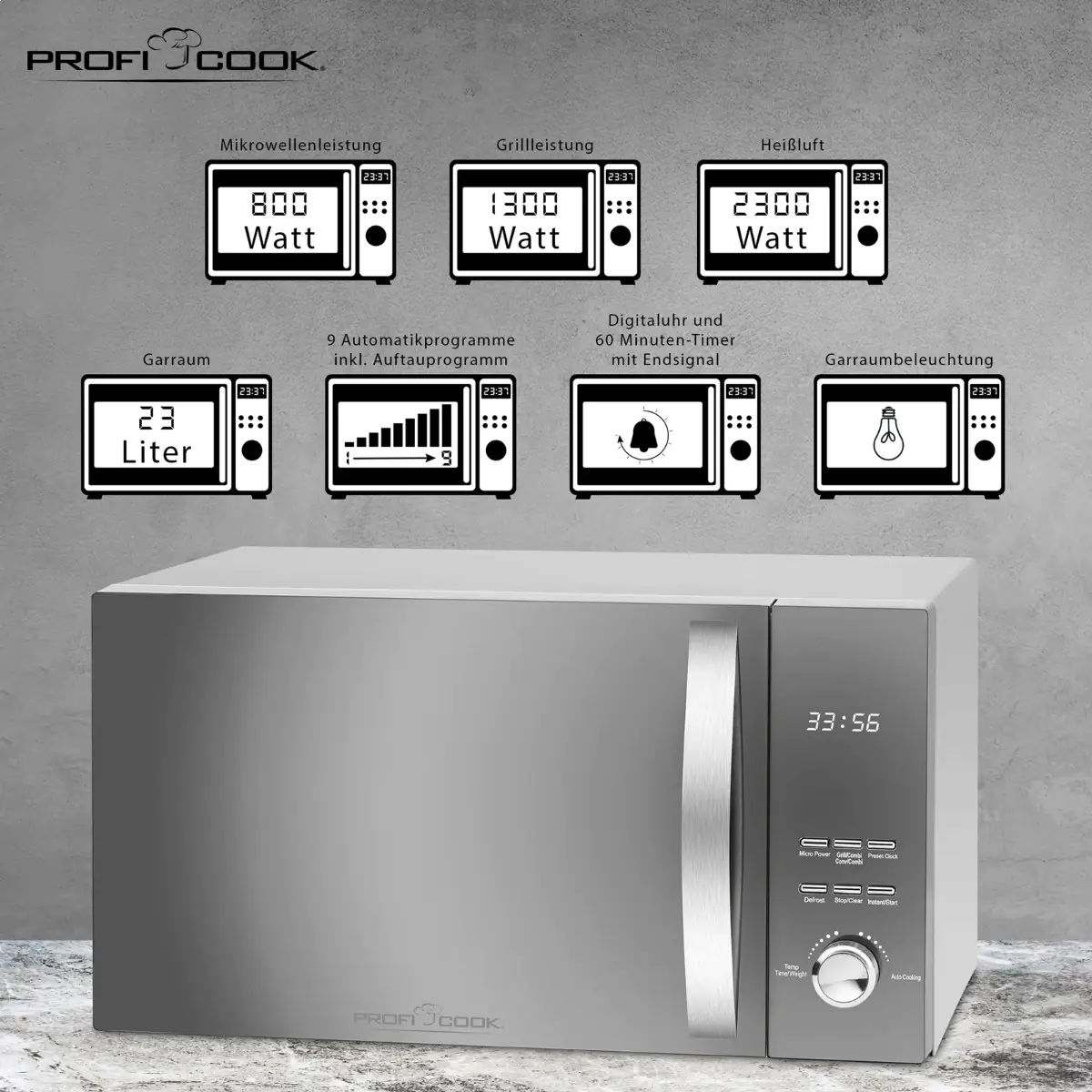 Proficook Mikrowelle PC-MW 1176 H