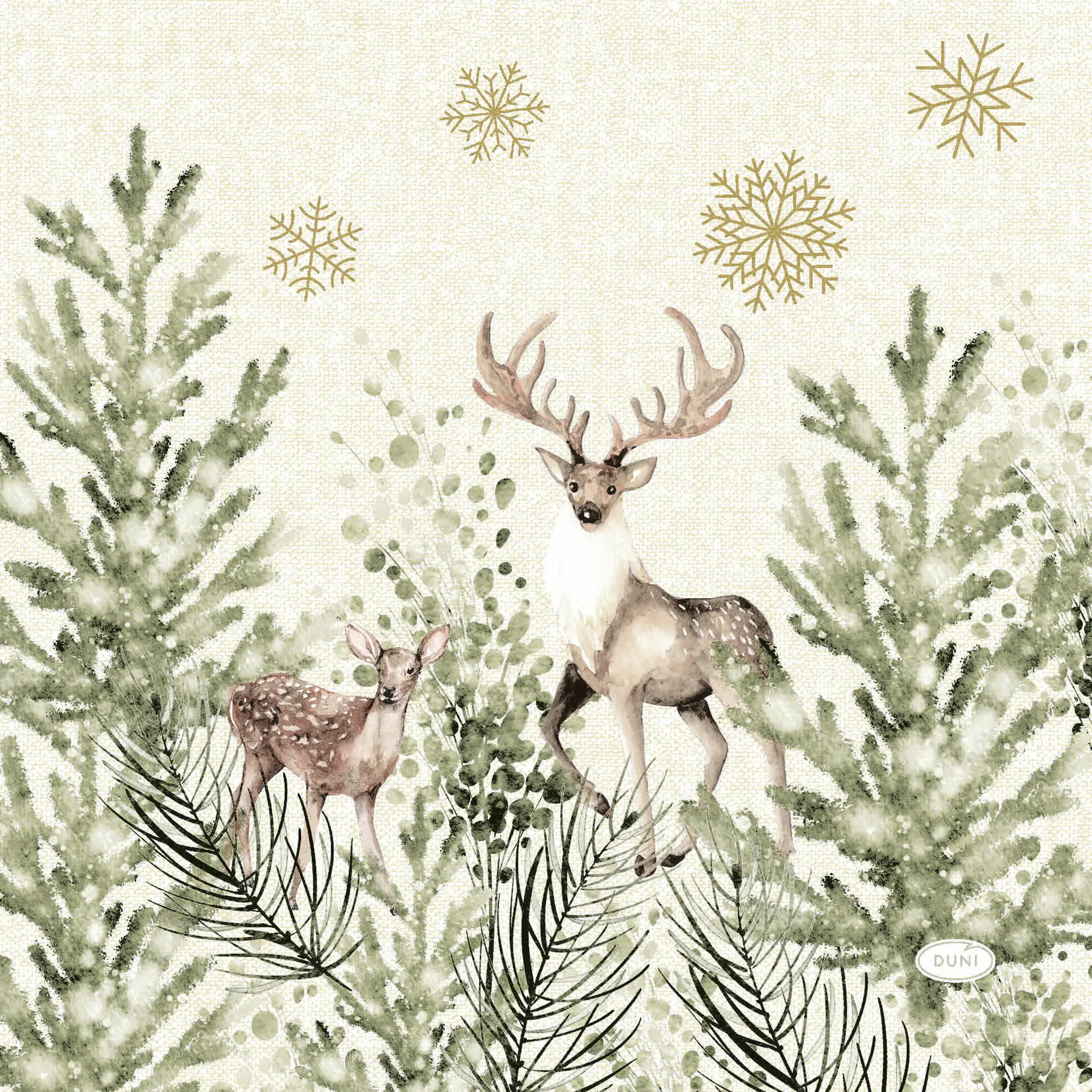 Duni Servietten Elegant Deer multi 33 x 33 cm  - 20er Pack