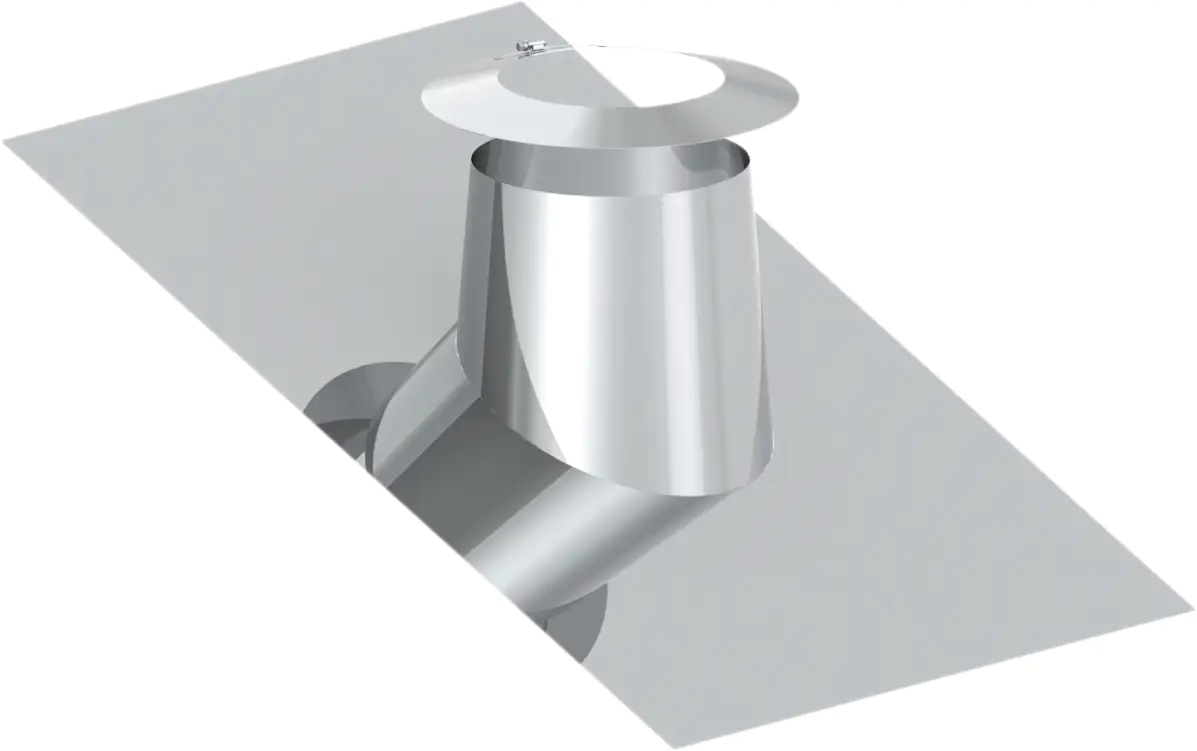 Zitec Schornstein-Dachdurchführungsset Dachneigung 16-25° mit Wetterkragen