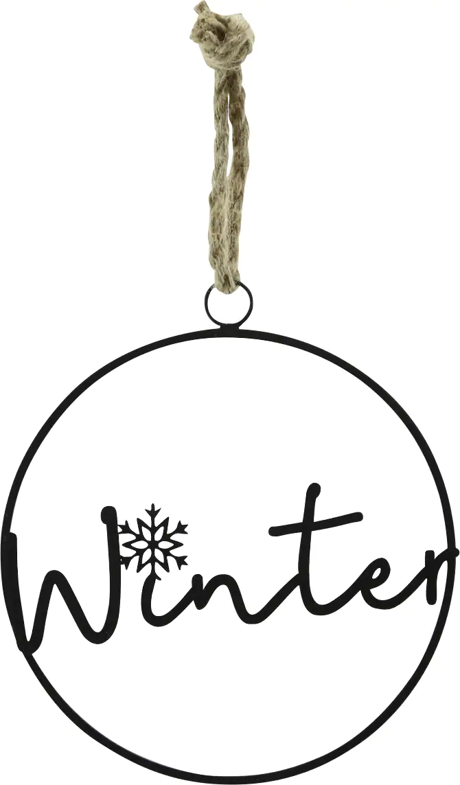 8720006238192 Dijk Dekohänger Winter schwarz 33 x 30 cm