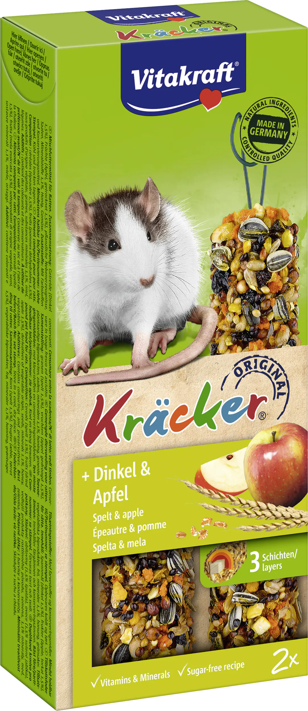 Vitakraft Kräcker® Dinkel & Apfel für Farbratten 2 Stück