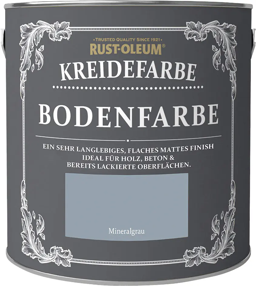 Rust-Oleum Kreidefarbe Bodenfarbe 2,5 L mineralgrau