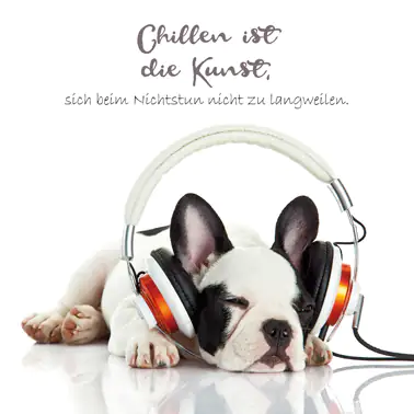 Deco-Canvas Bild - Chillen 35 x 35 cm