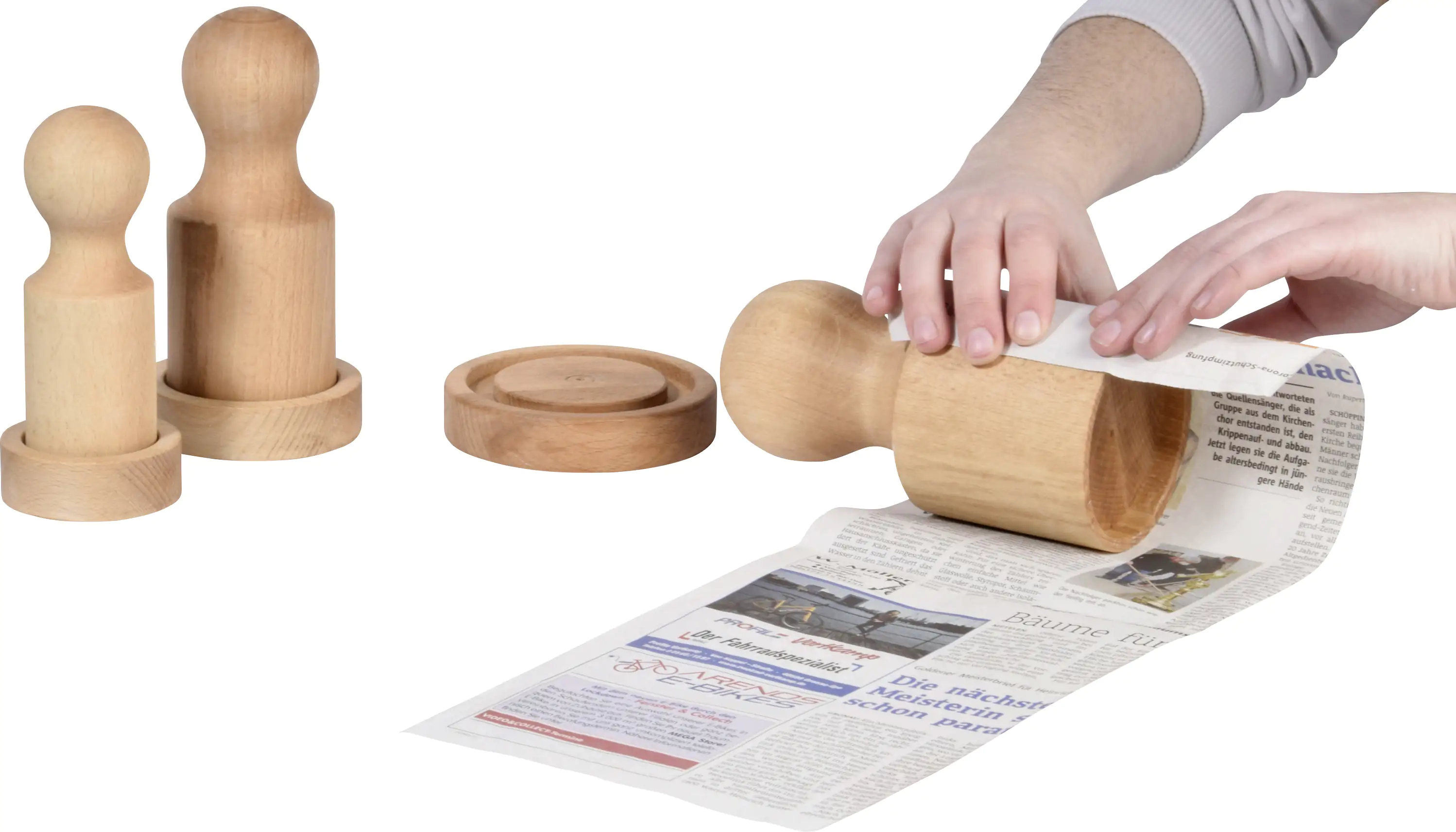 Dobar Papiertopf-Presse Buche 7 x 7 x 16 cm 9 x 9 x 18 cm 11 x 11 x 20 Dobar Papiertopf-Presse Buche 7 x 7 x 16 cm 9 x 9 x 18 cm 11 x 11 x 20