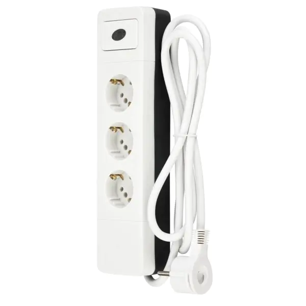 REV 3-fach Steckdosenleiste mit Schalter Schutzkontakt 1,4 m weiß