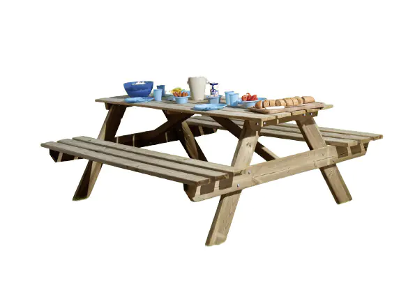 Weka Sitzbankgarnitur feststehend Sockelmaß: B 142 x T 135