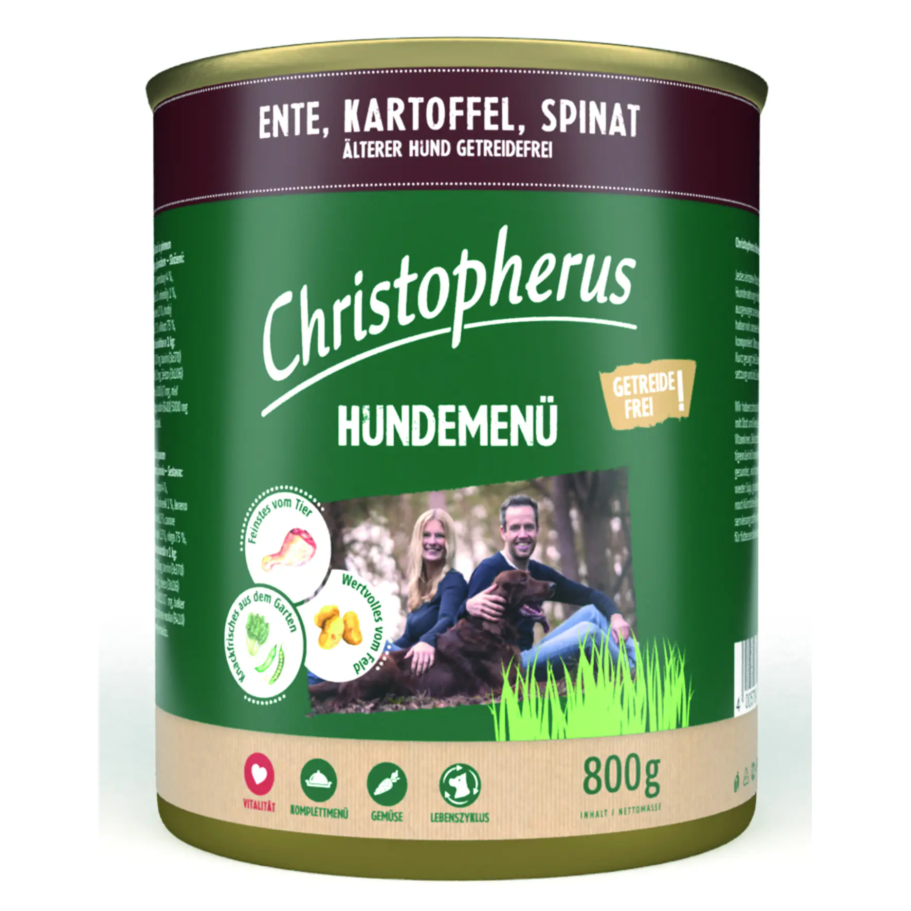 Christopherus Hundenassfutter Senior getreidefrei 800 g Ente