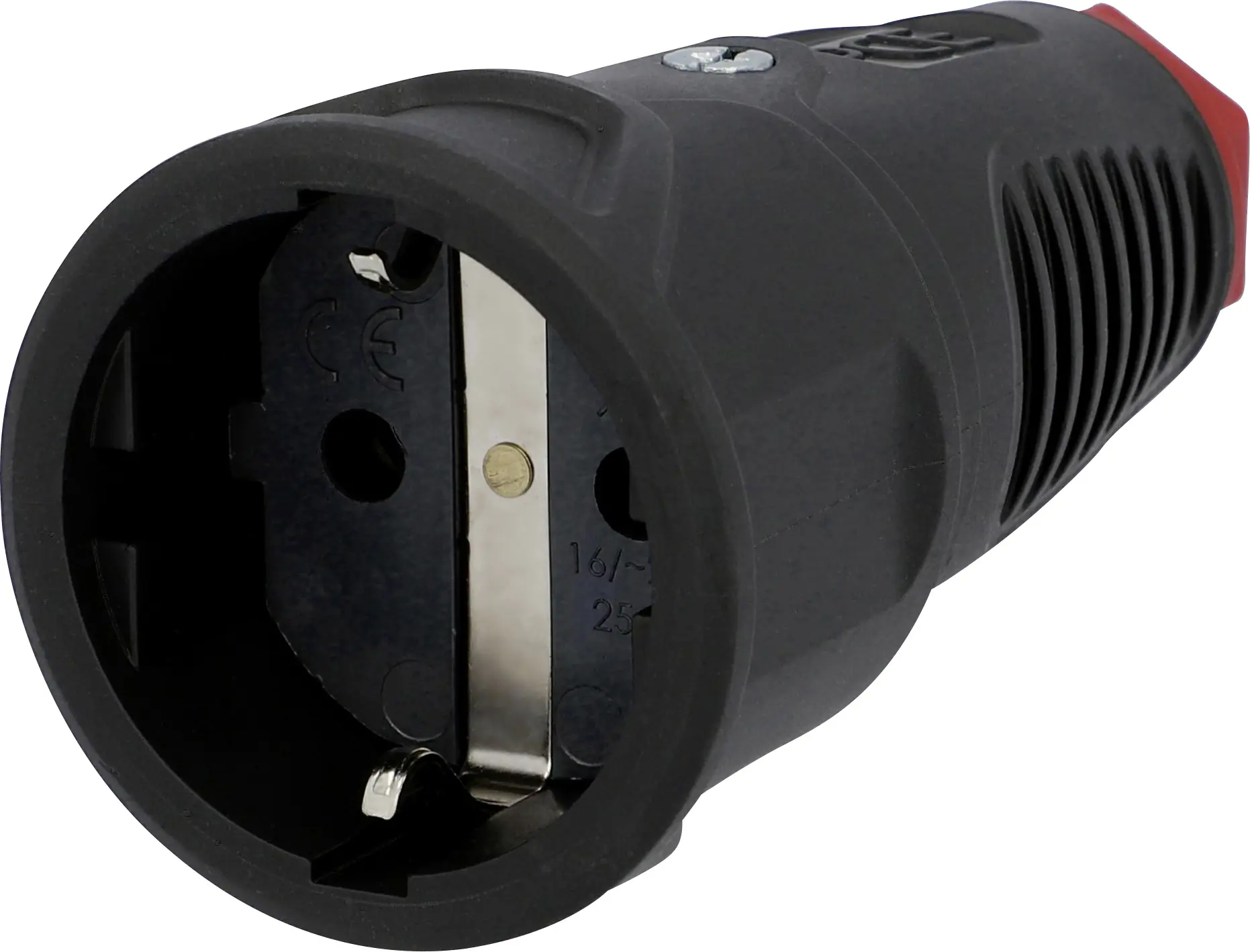 PCE Schutzkontakt-Kupplung Vollgummi IP20 schwarz PCE Schutzkontakt-Kupplung Vollgummi IP20 schwarz