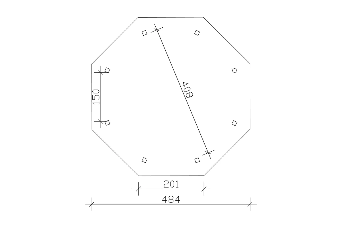 SKAN HOLZ Pavillon Nice 2 Leimholz, lasiert in Schiefergrau