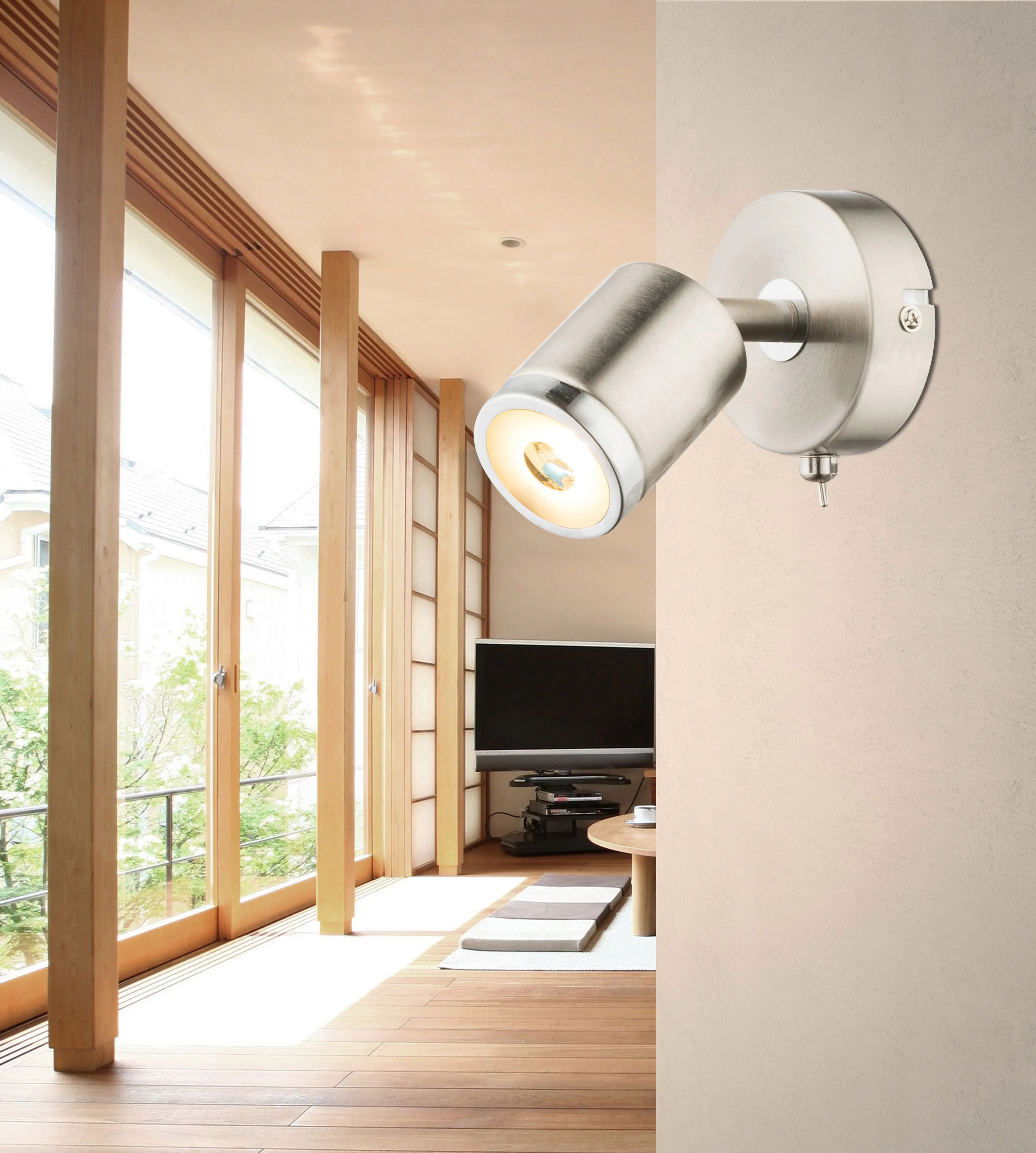 Globo 1er LED Spot Comore nickel 12 x 8 cm warmweiß