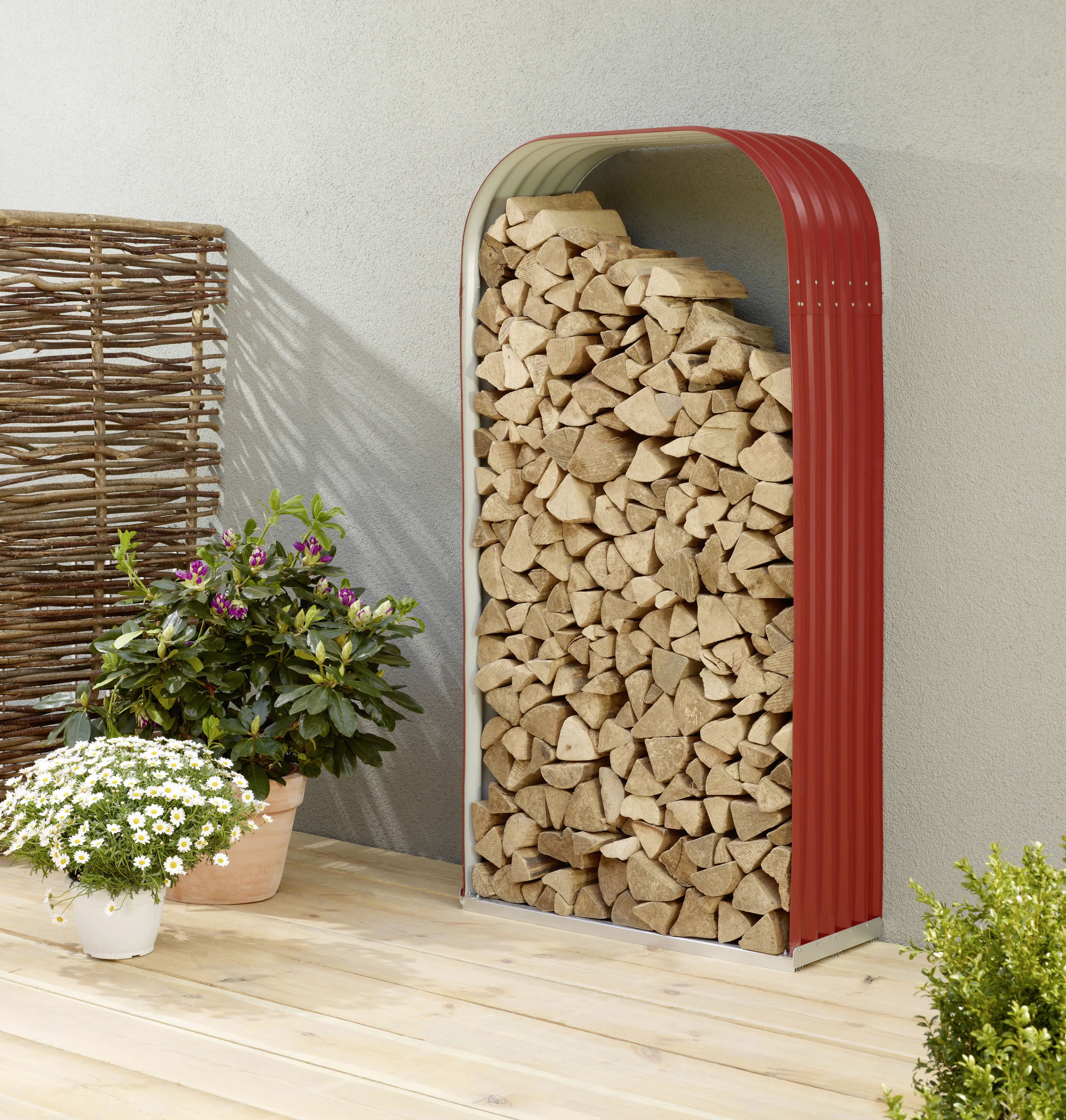 Vitavia Kaminholzregal Lignum 99 x 40 x 200 cm rubin Hochformat Vitavia Kaminholzregal Lignum 99 x 40 x 200 cm rubin Hochformat