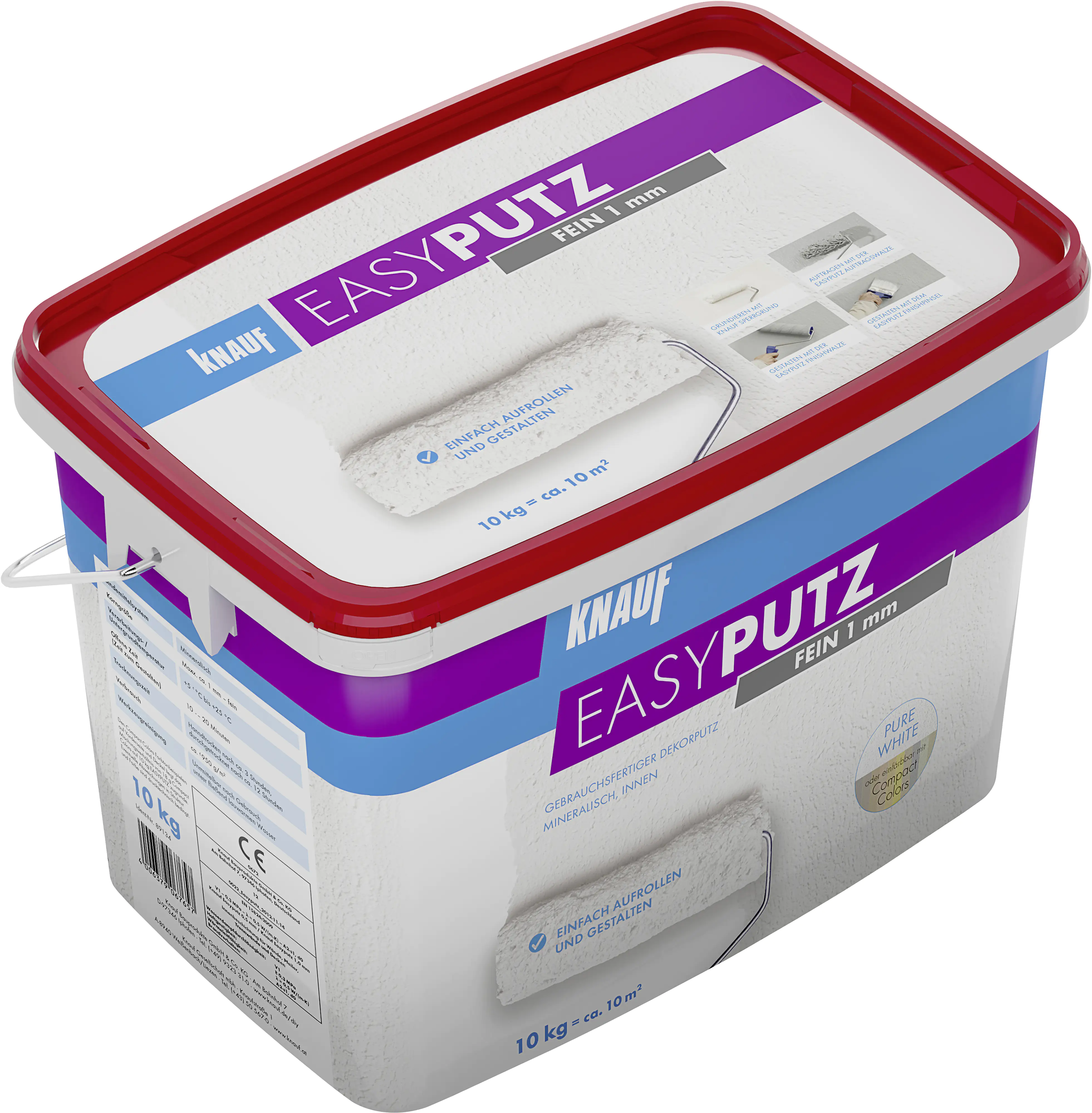 Knauf EasyPutz Streichputz 10 kg 1 mm fein schneeweiß