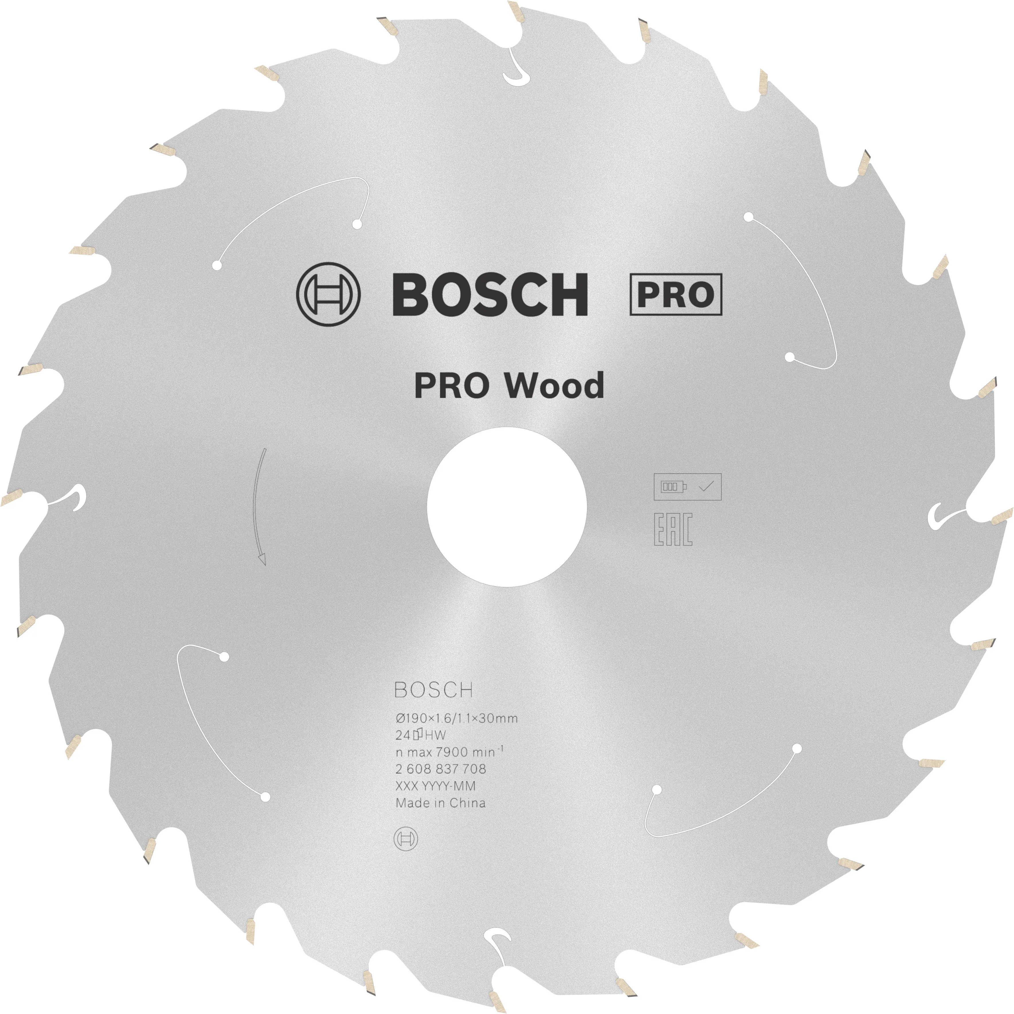 Bosch PRO Wood cordless Kreissägeblatt 190 x 1,6 x 30 mm T24
