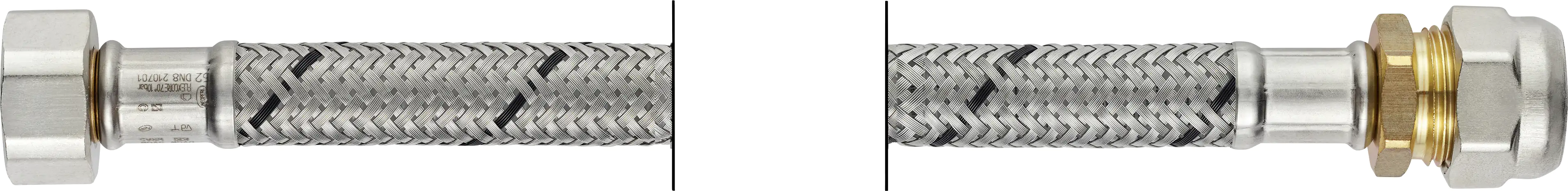 Flexo Anschlussschlauch IG 9,53 mm (3/8") x Querverschraubung 10 mm , DN 8, 100 cm