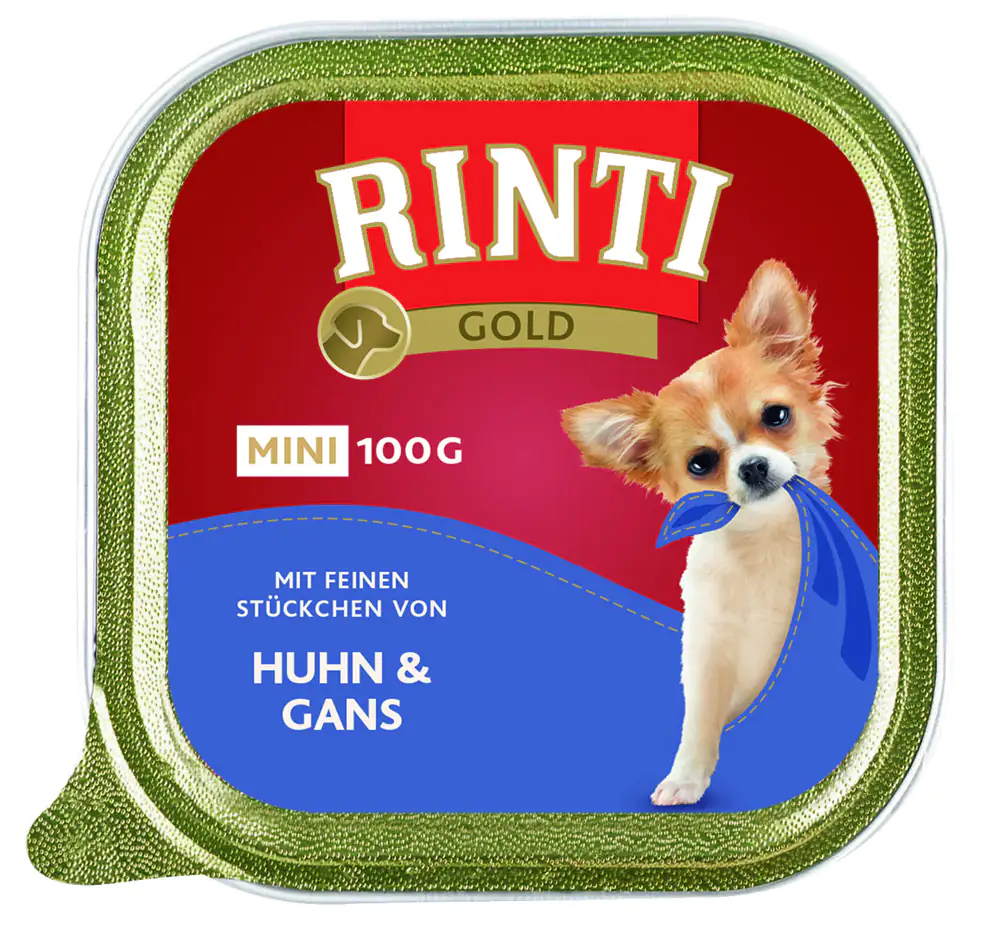 Rinti Gold mini Hundenassfutter Adult 100 g Huhn & Gans