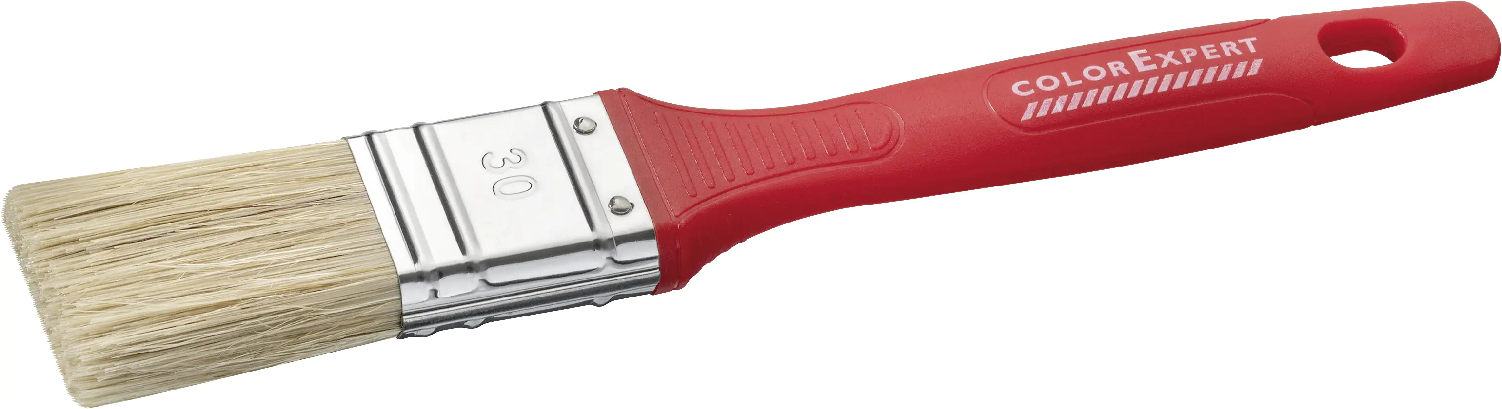 Color Expert Flachpinsel helle Borste 30 mm 6. Stärke, Kunststoffstiel