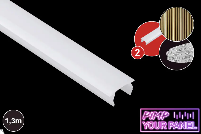 Briloner PC Profil Pimp your Panel Diffusor 1,3 m, Kunststoff, 12-13 mm, weiß Briloner PC Profil Pimp your Panel Diffusor 1,3 m, Kunststoff, 12-13 mm, weiß