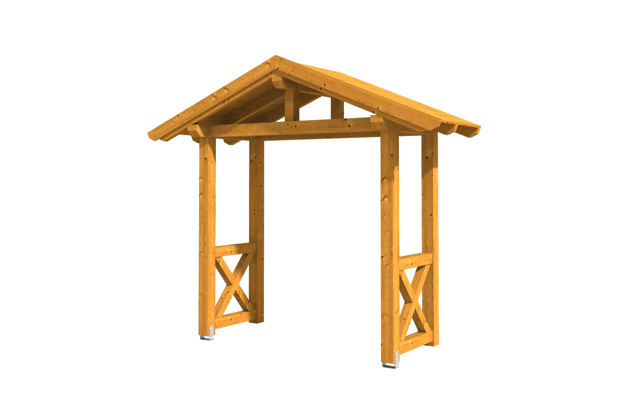 SKAN HOLZ Vordach Stralsund Typ 4 289 x 116 cm, lasiert in Eiche hell