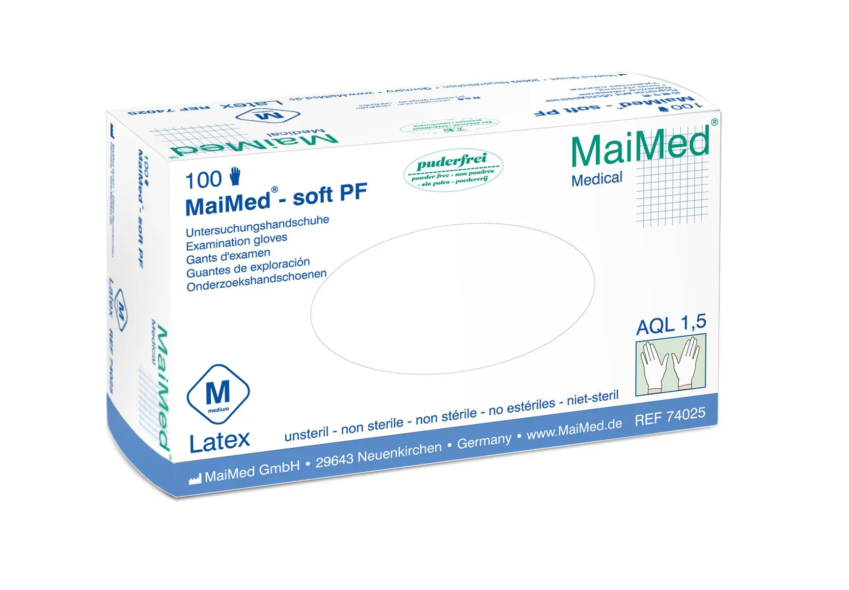 Maimed Einmalhandschuhe Latex puderfrei Gr. XL