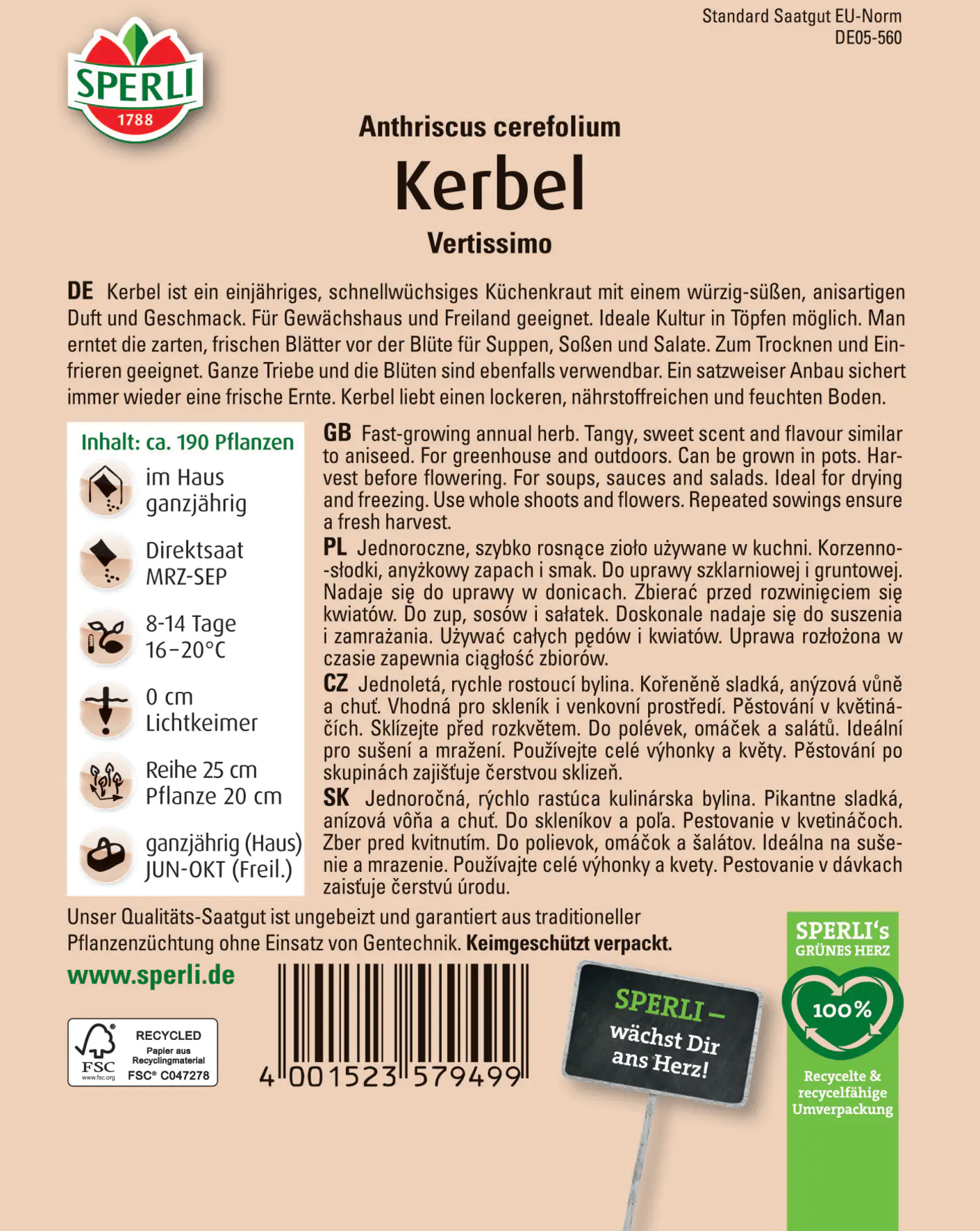 Sperli Kerbel Vertissimo